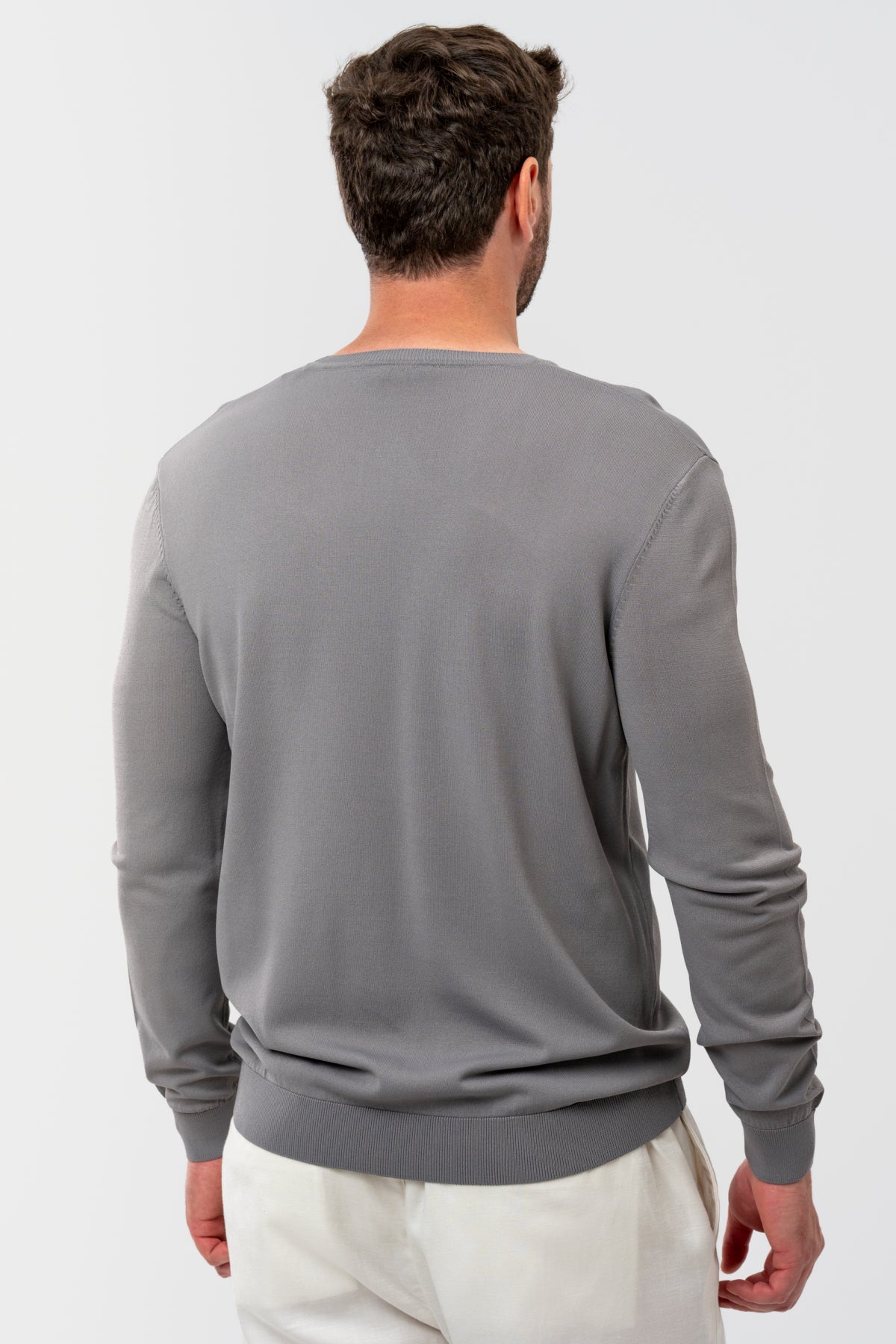 PULOVER SLIM FIT TWN - Gri