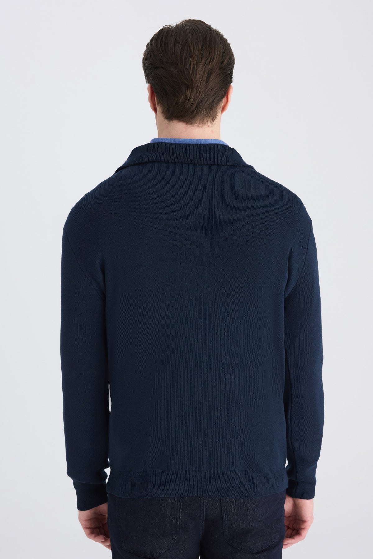 PULOVER SLIM FIT TWN - Bleumarin