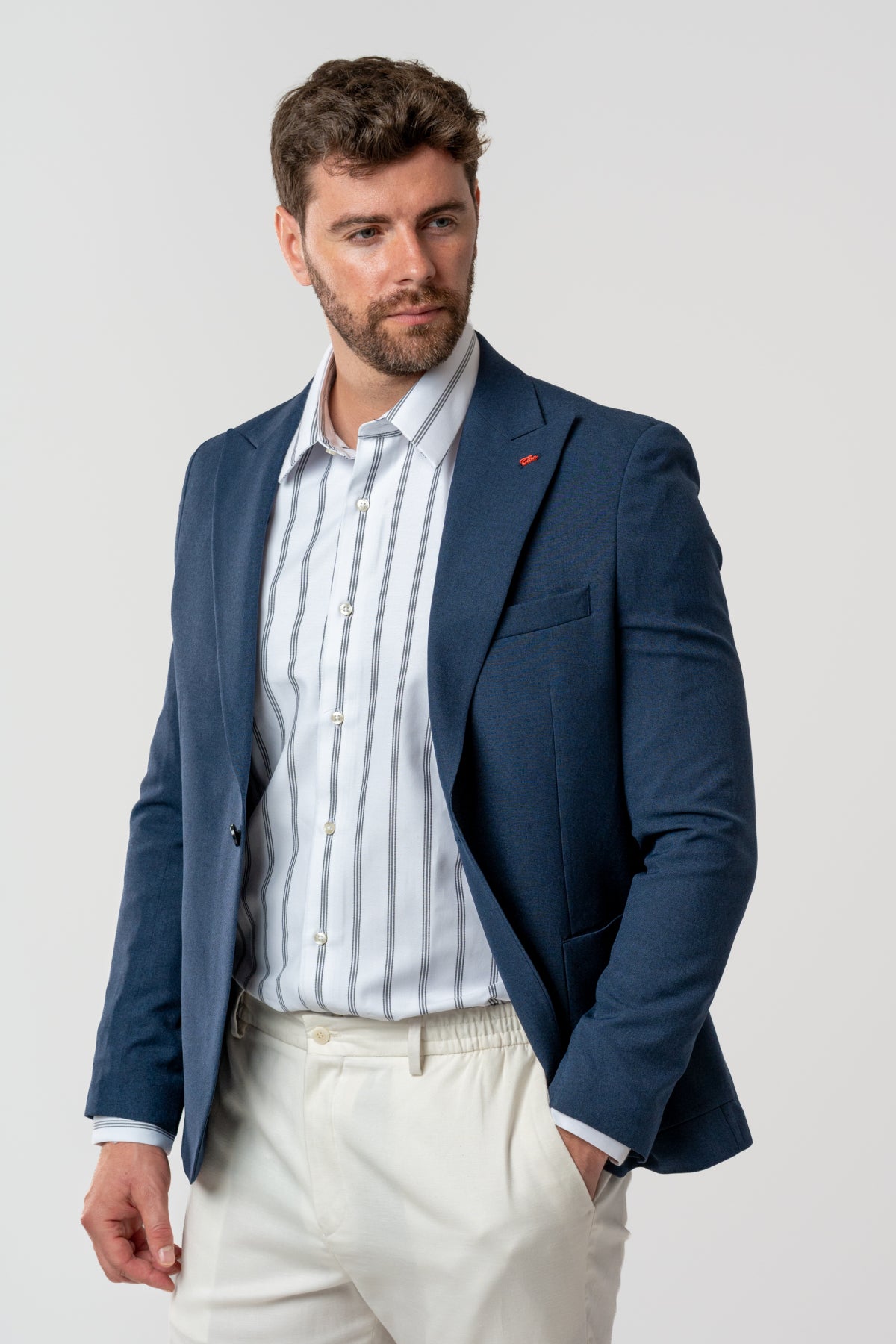 SACOU SLIM FIT TWN - Bleumarin