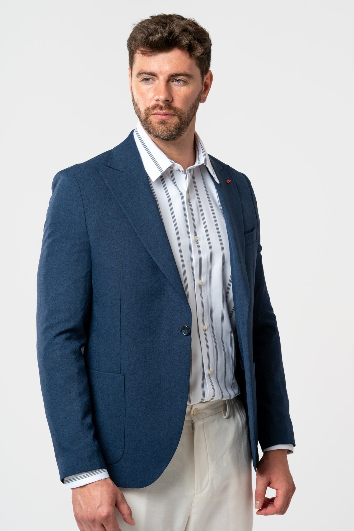 SACOU SLIM FIT TWN - Bleumarin