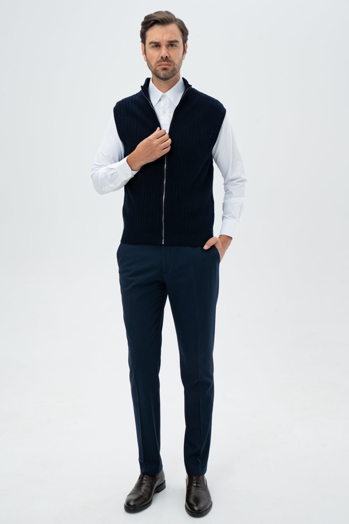VESTA SLIM FIT TWN - Bleumarin