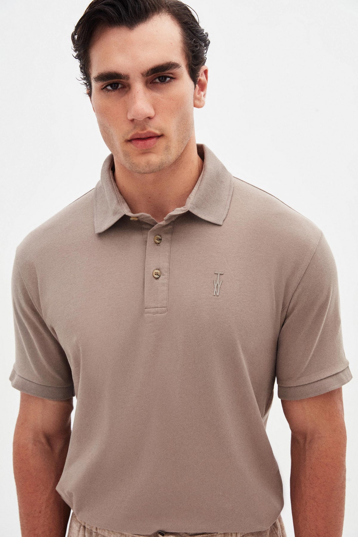 TRICOU SLIM FIT TWN - Bej