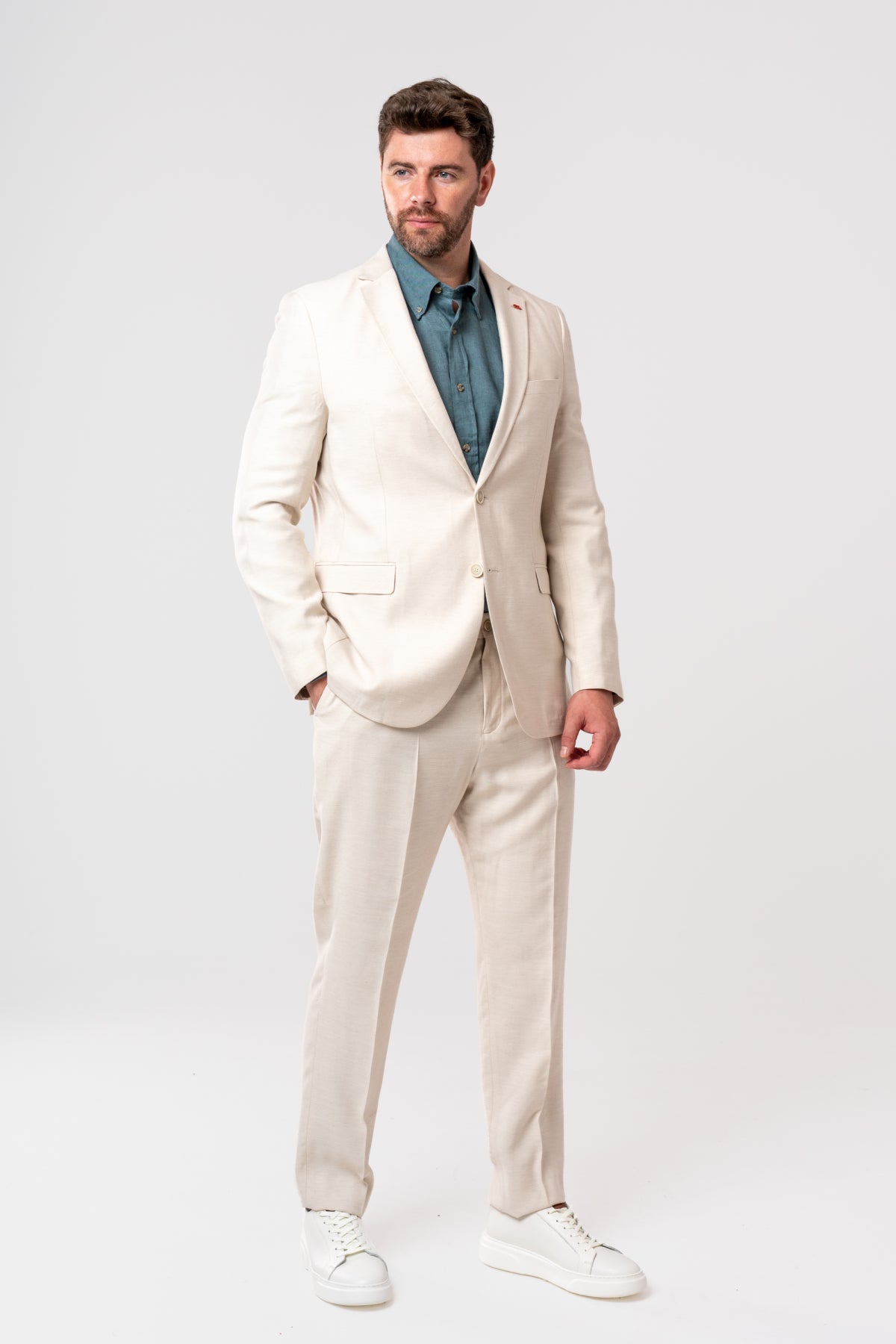 COSTUM SLIM FIT TWN - Bej