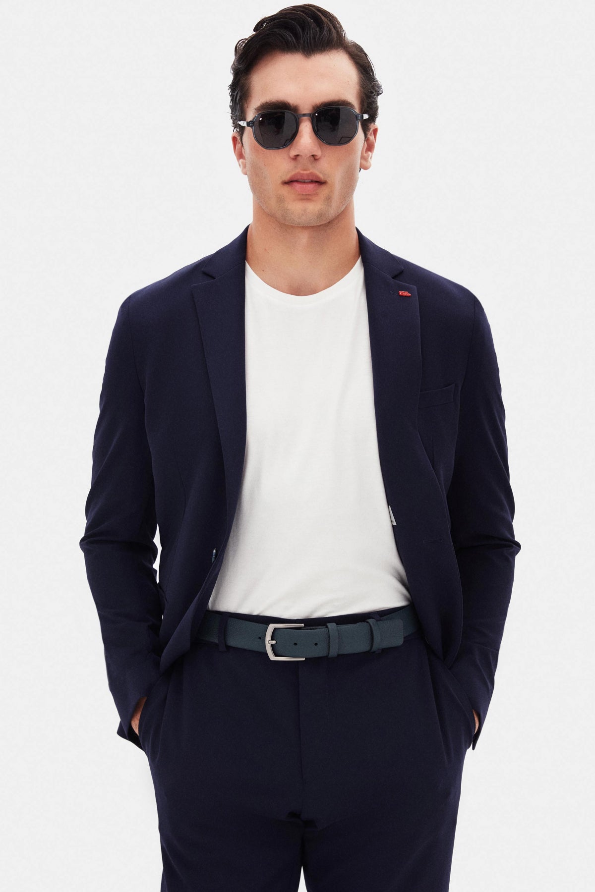 COSTUM CASUAL SLIM FIT TWN - Bleumarin