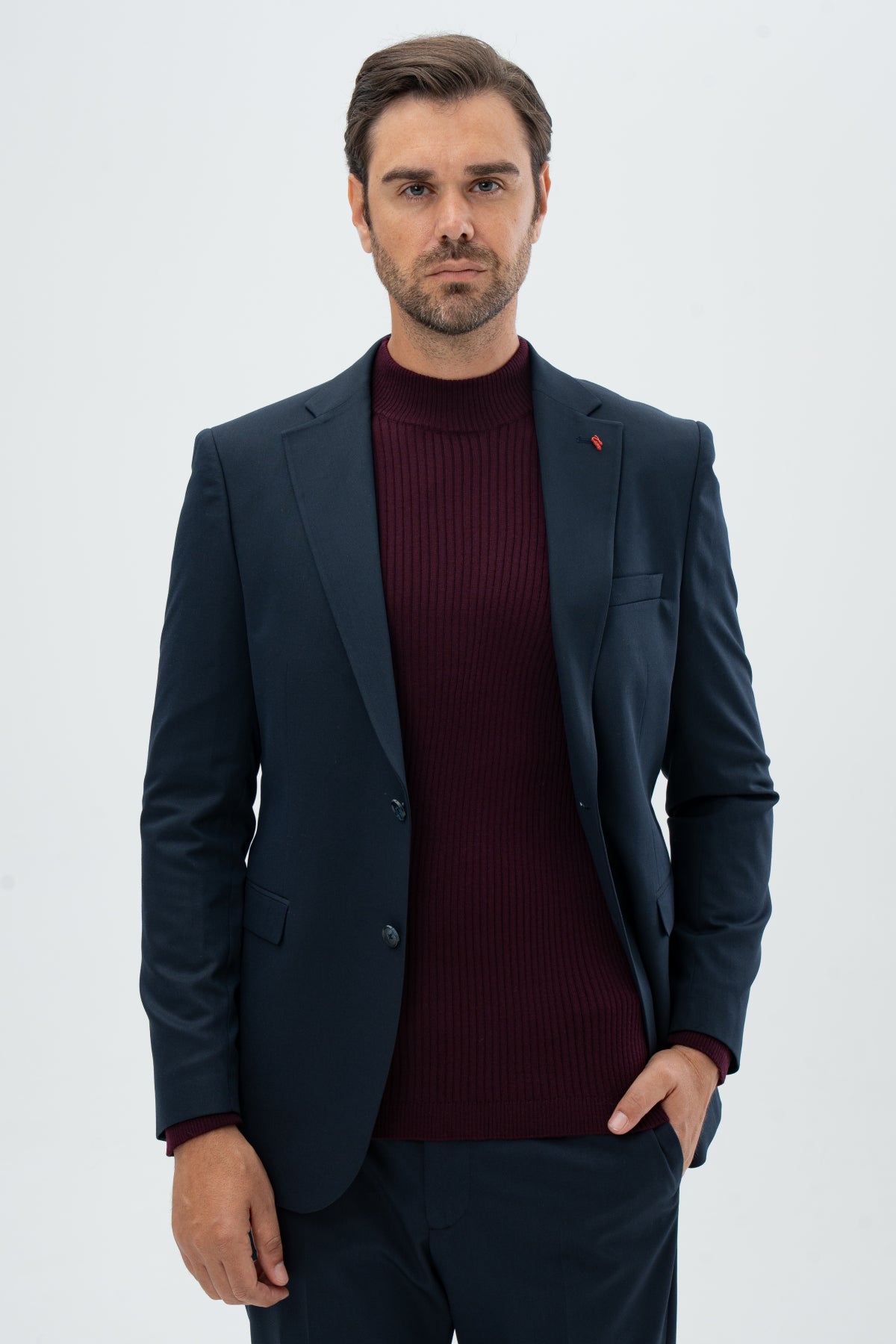 COSTUM SLIM FIT TWN - Bleumarin