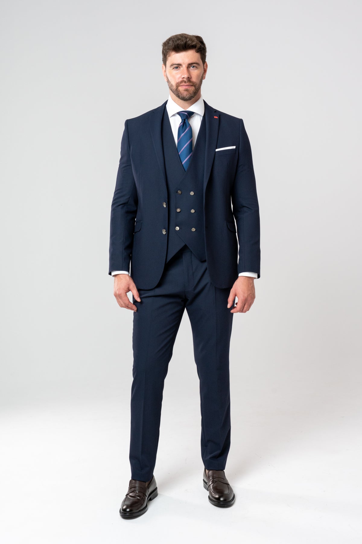 COSTUM CU VESTA SLIM FIT TWN - Bleumarin