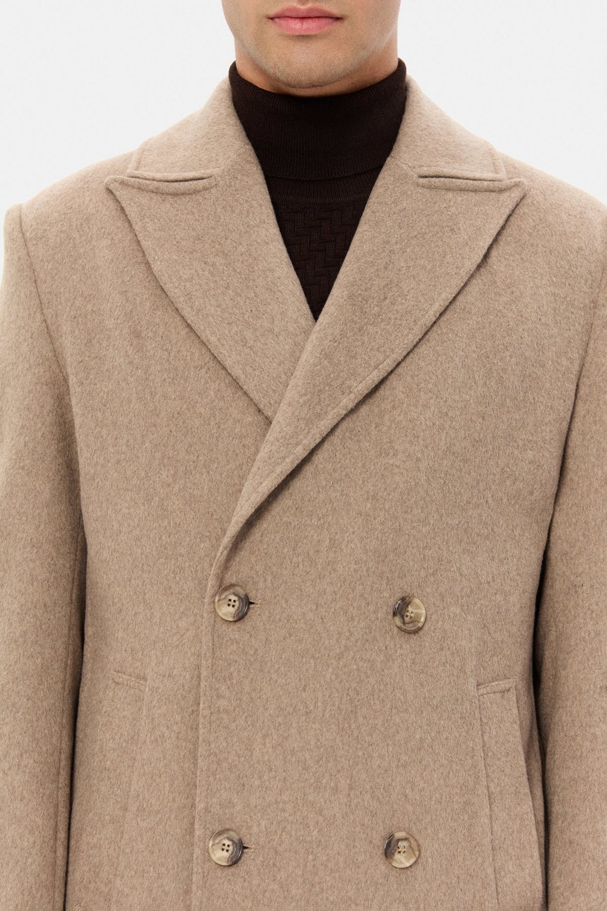 PALTON SLIM FIT TWN - Bej