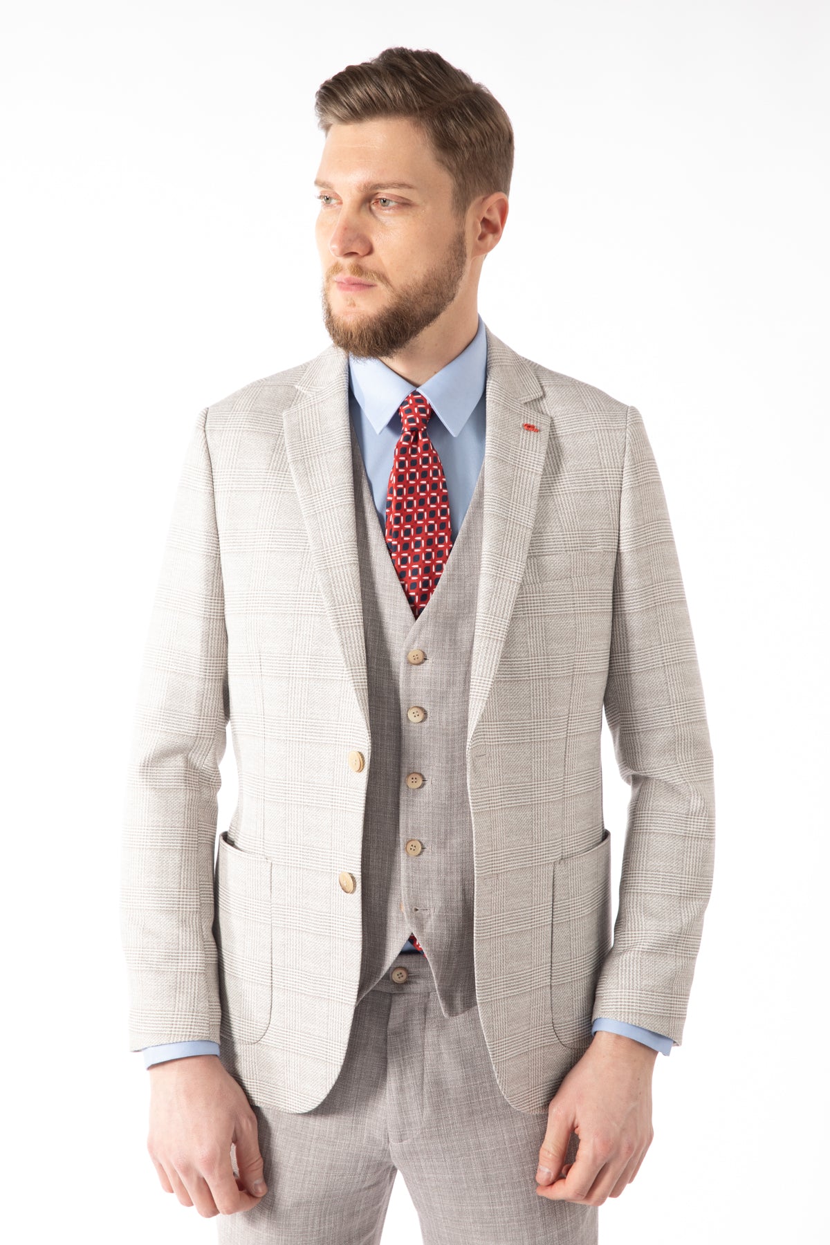 COSTUM SLIM FIT TWN - Bej