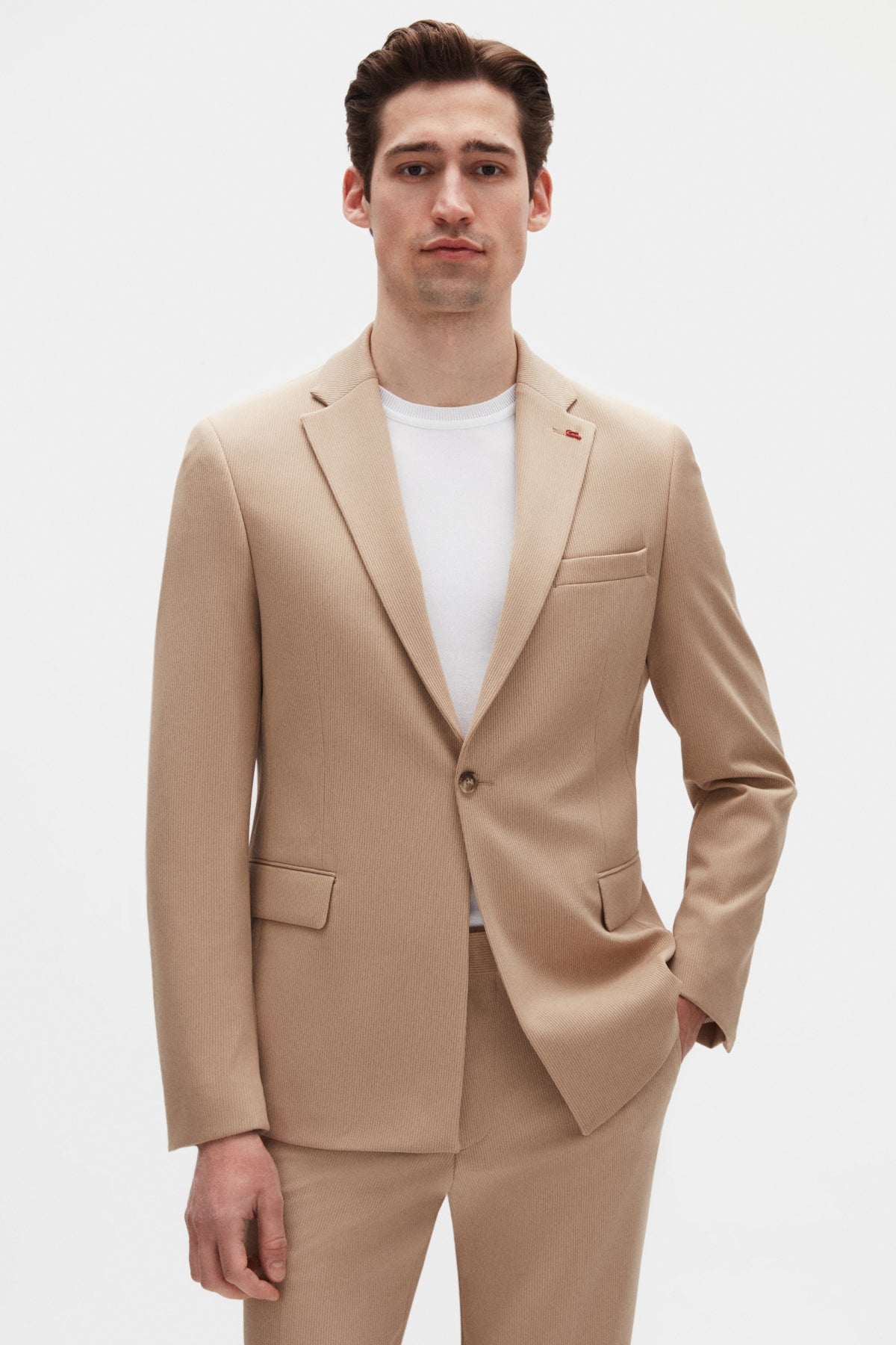 COSTUM TWN SLIM FIT  - Bej