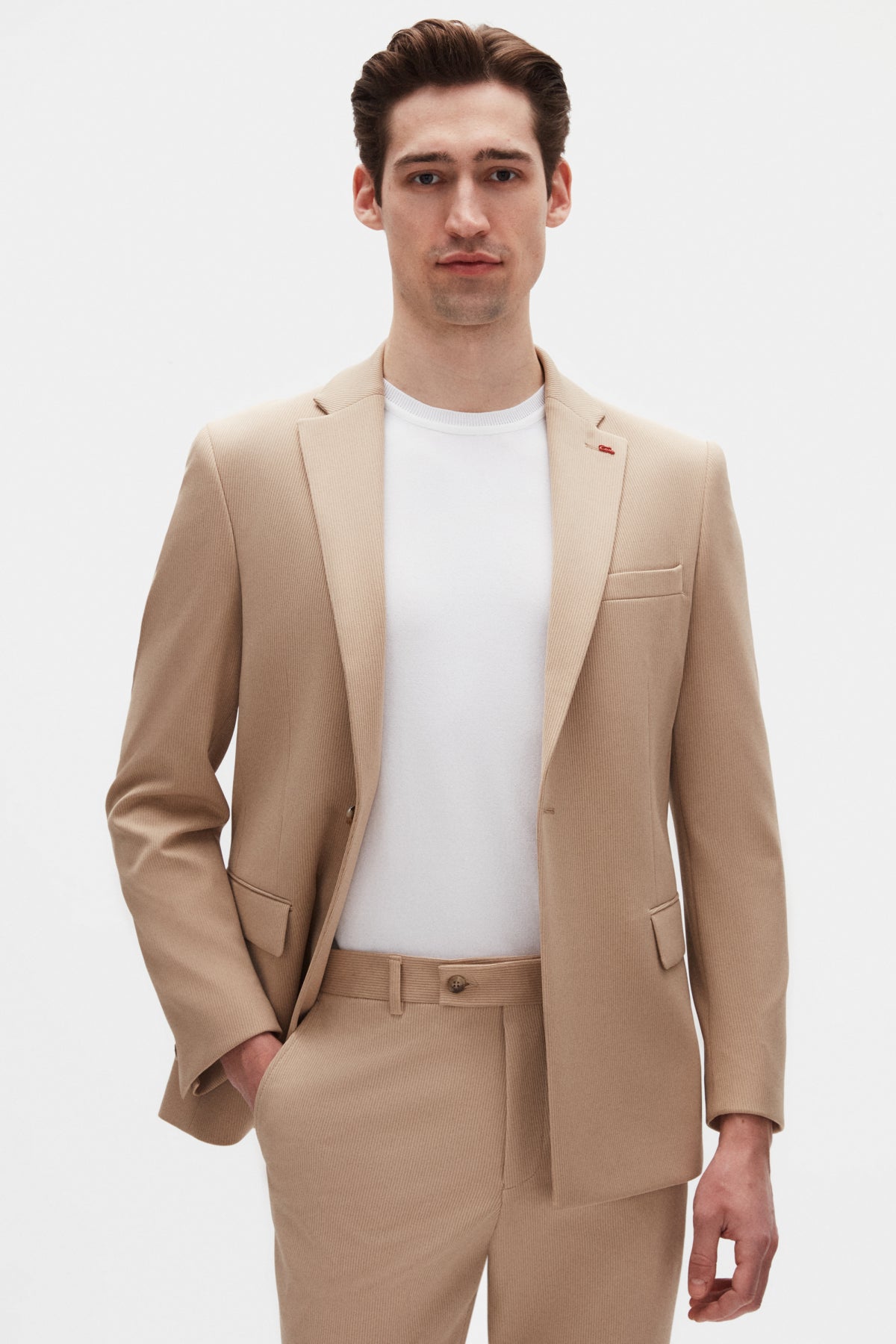 COSTUM TWN SLIM FIT  - Bej