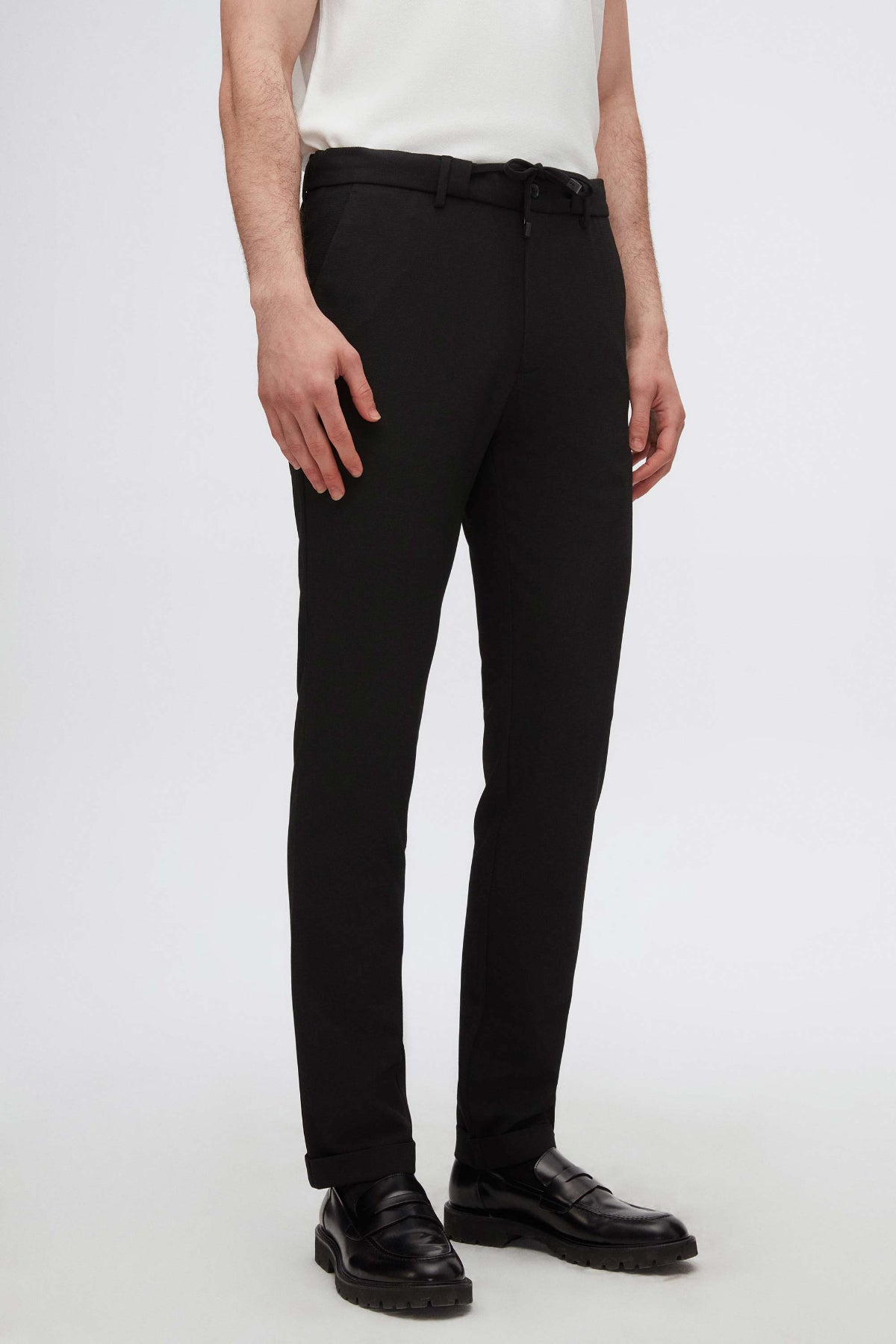 PANTALONI SLIM FIT TWN - Negru