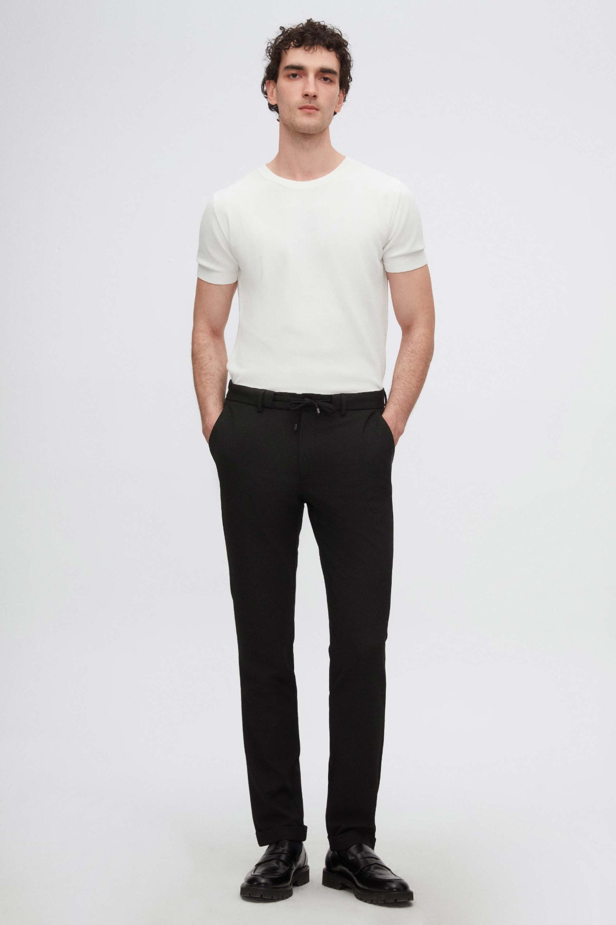 PANTALONI SLIM FIT TWN - Negru