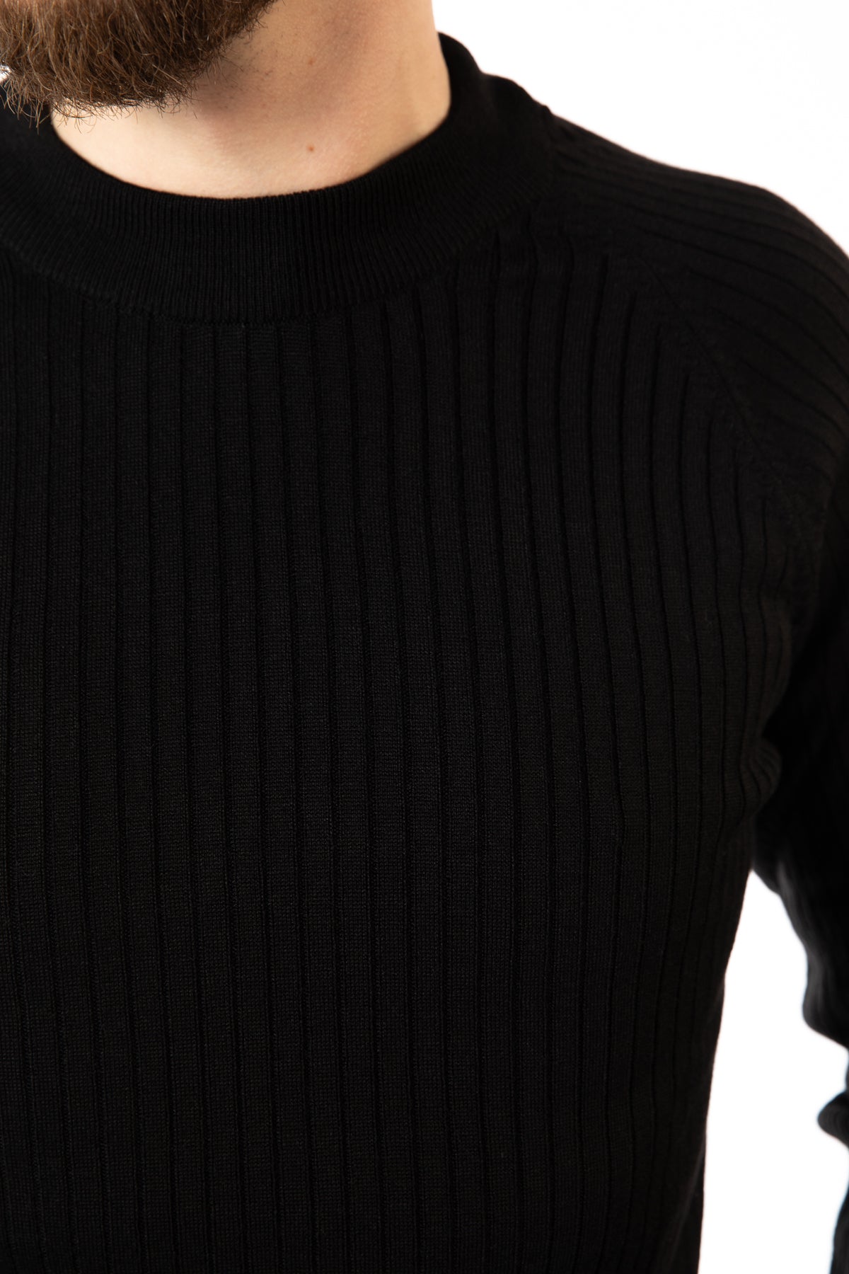 PULOVER SLIM FIT TWN - Negru