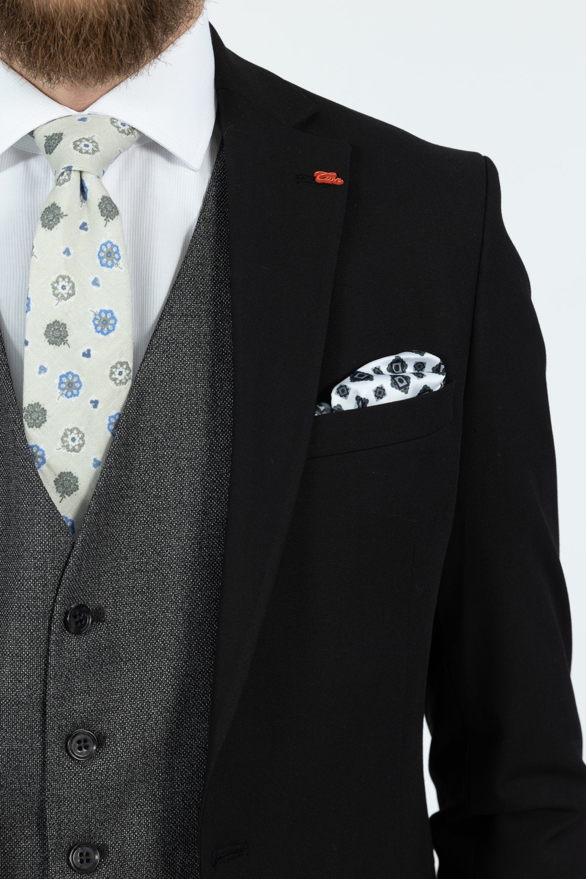 COSTUM CU VESTA SLIM FIT TWN - Negru