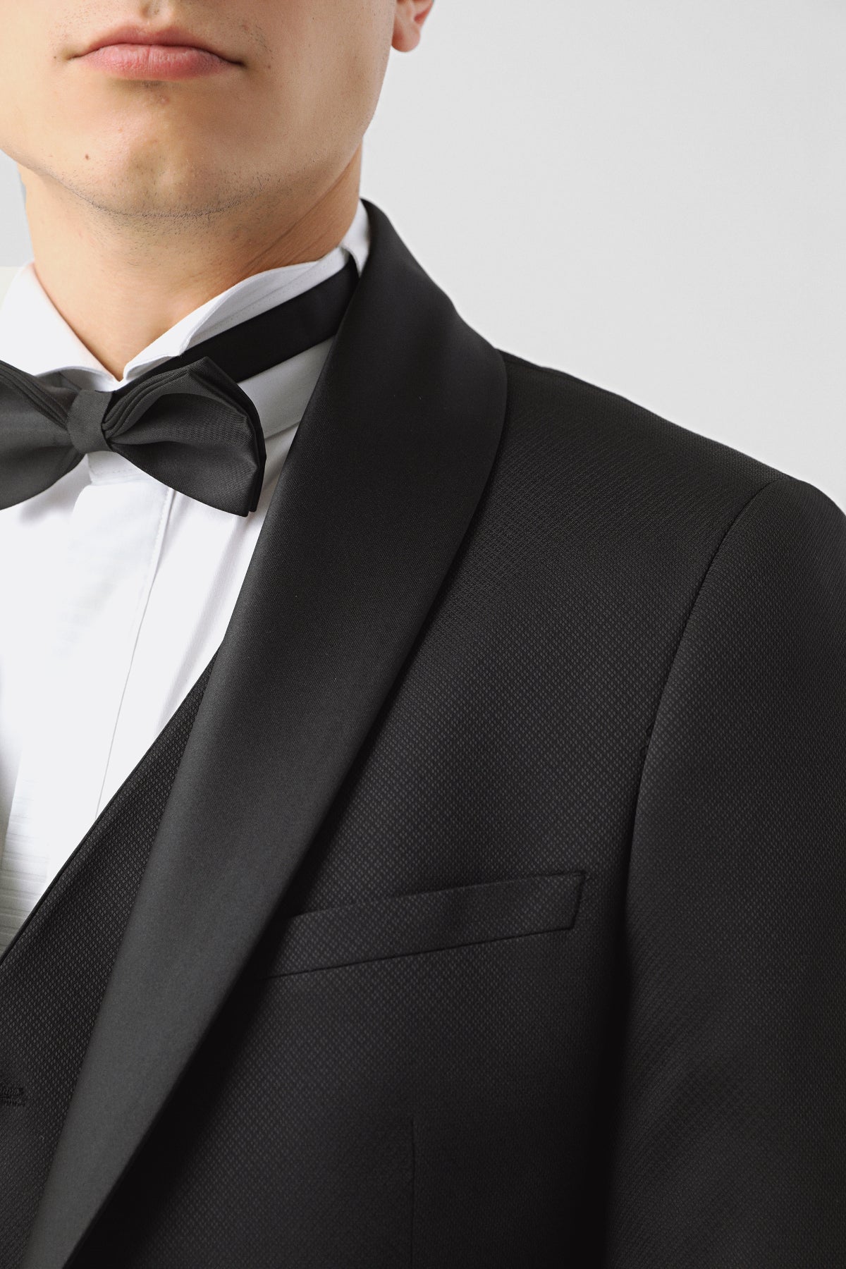 COSTUM CEREMONIE CU VESTA SLIM FIT TWN - Negru