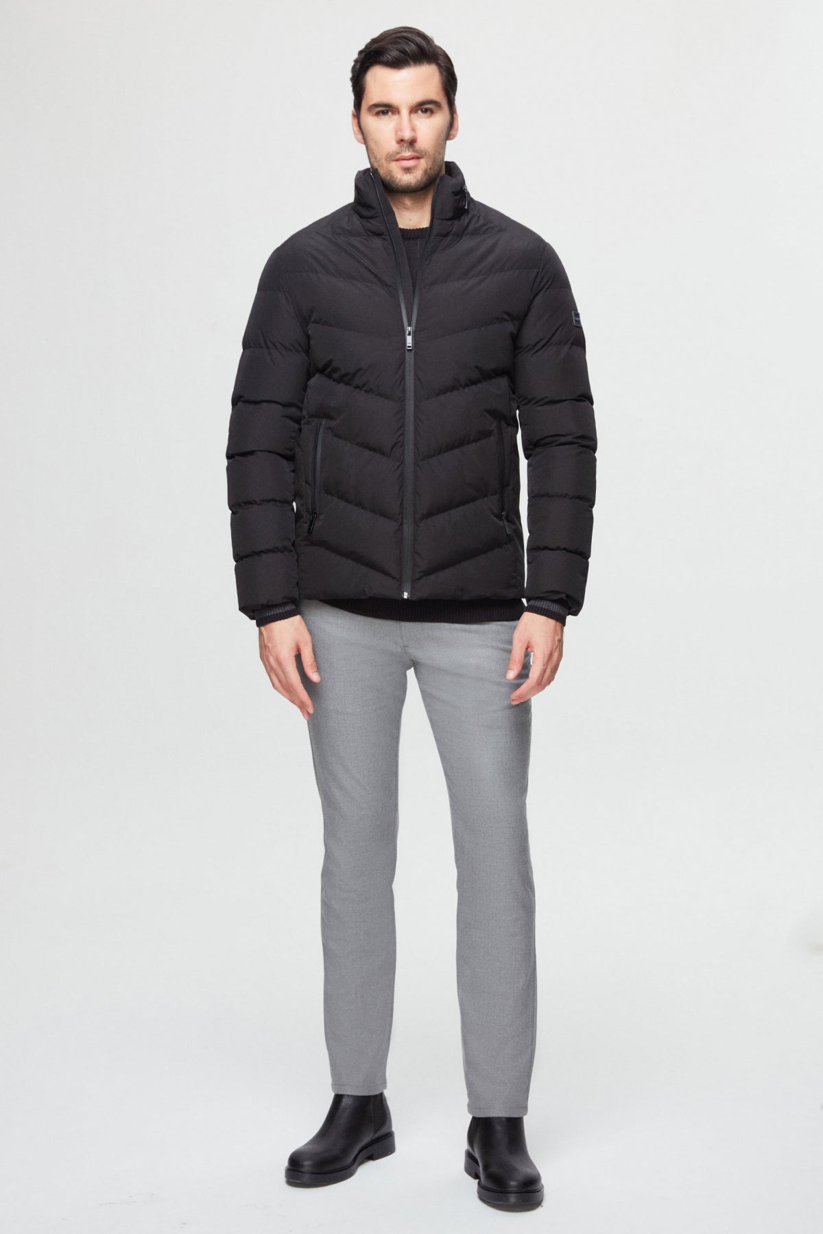 GEACA SLIM FIT TWN - Negru