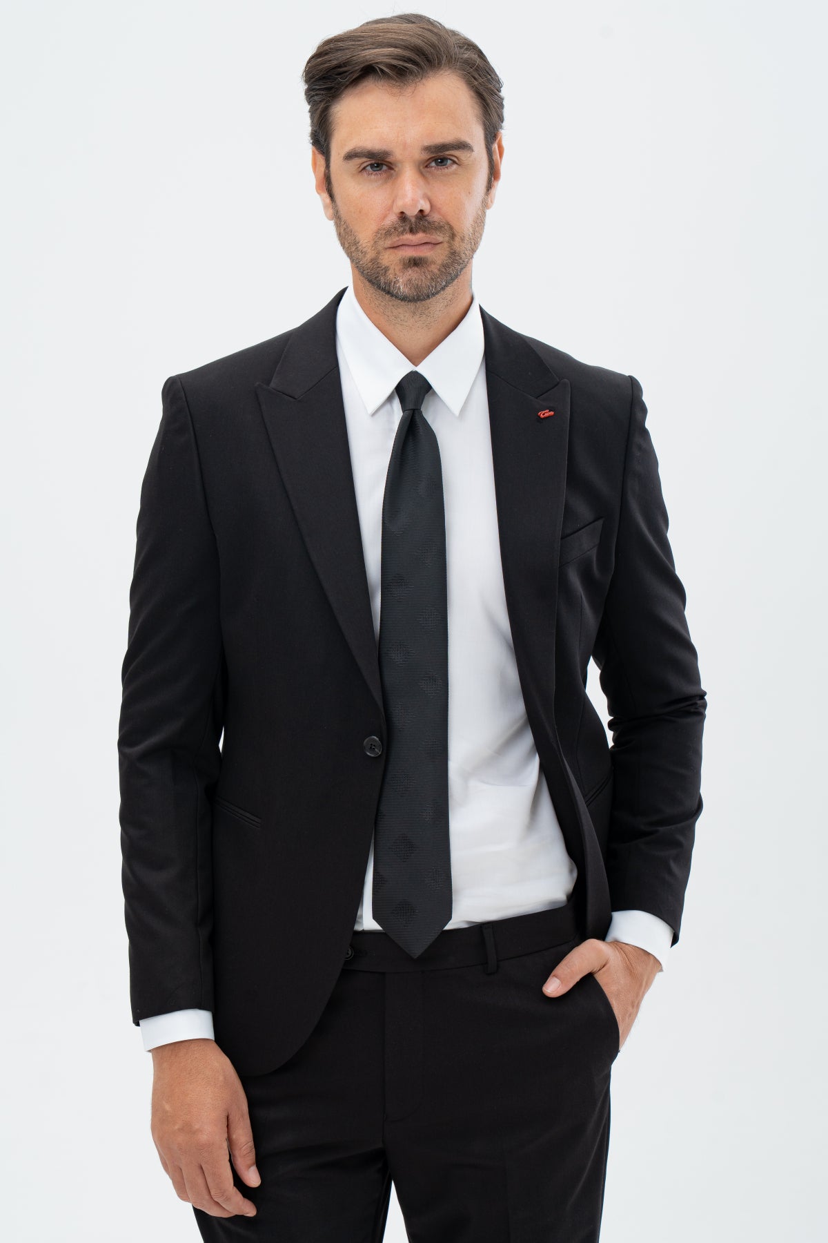 COSTUM SLIM FIT TWN - Negru