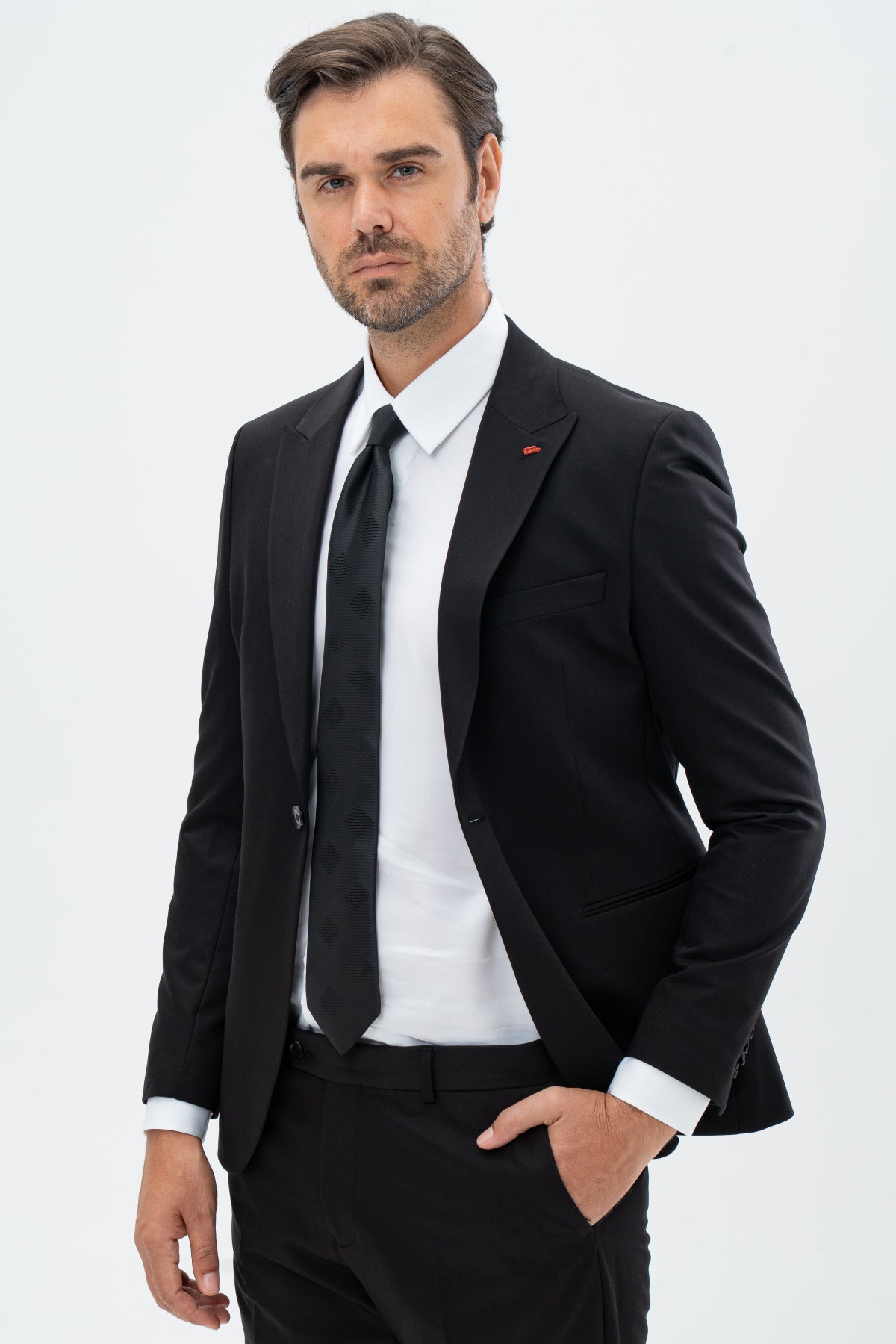 COSTUM SLIM FIT TWN - Negru