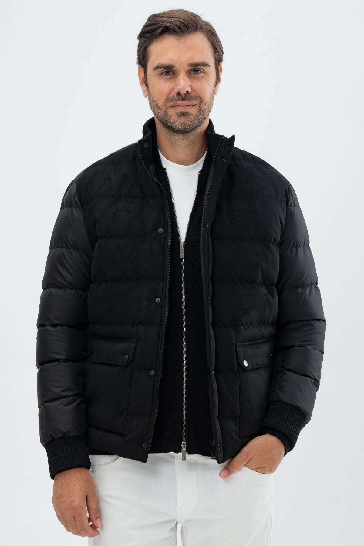 GEACA SLIM FIT TWN - Negru