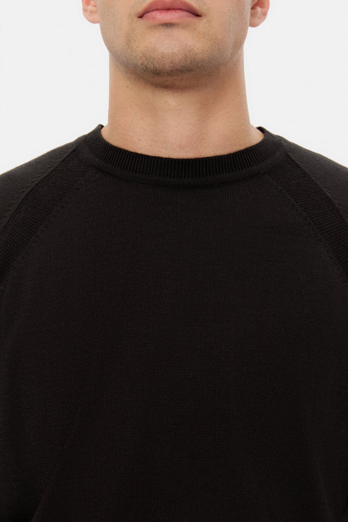 PULOVER SLIM FIT TWN - Negru