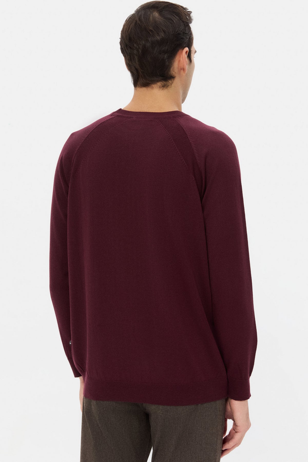 PULOVER SLIM FIT TWN - Bordo