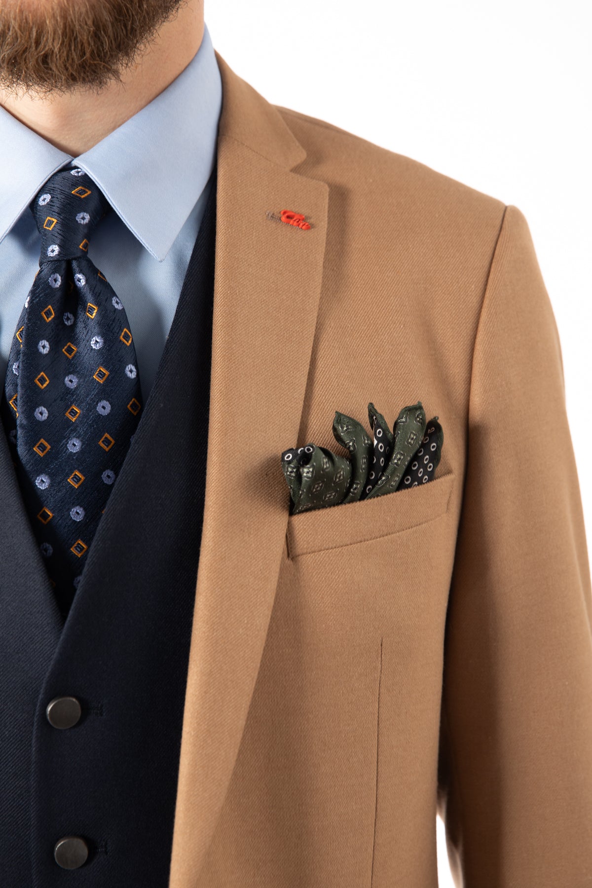 COSTUM SLIM FIT TWN - Cămil