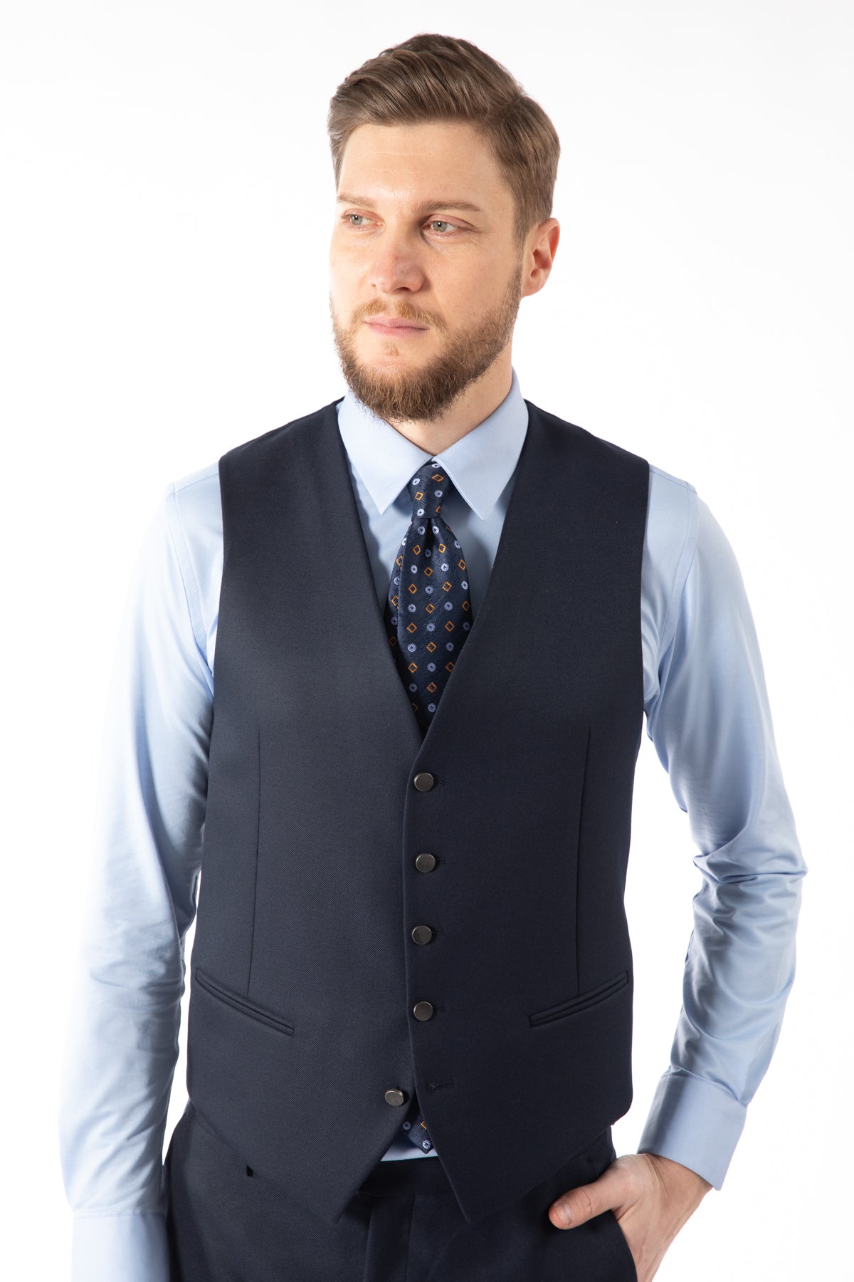 COSTUM SLIM FIT TWN - Cămil