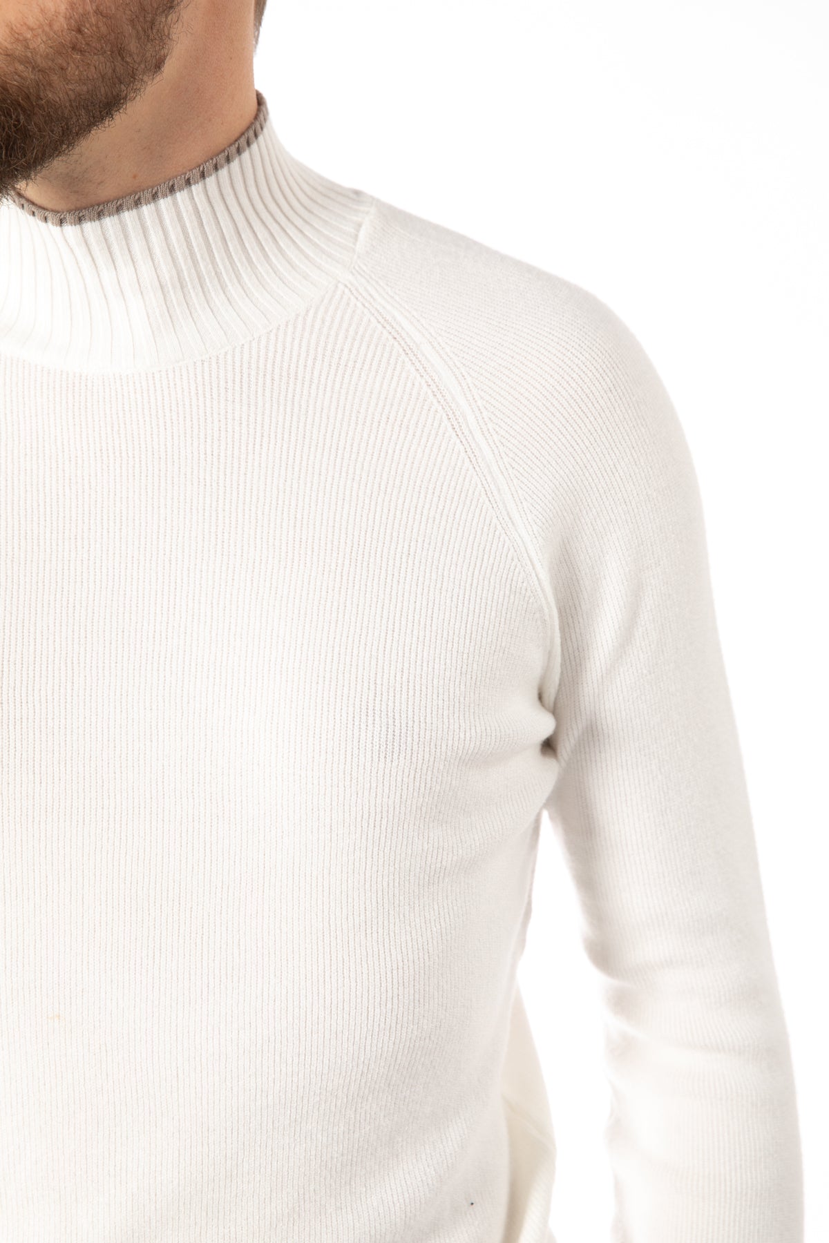 PULOVER SLIM FIT TWN - Ecru