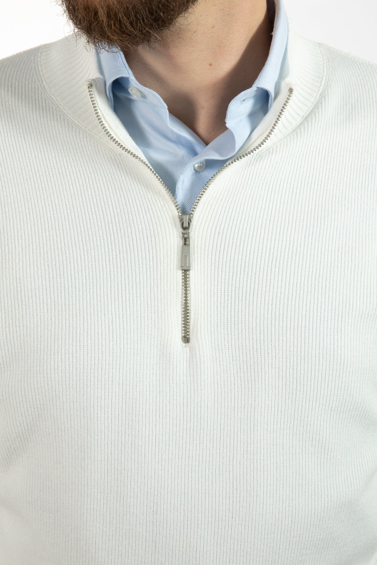 PULOVER SLIM FIT TWN - Ecru