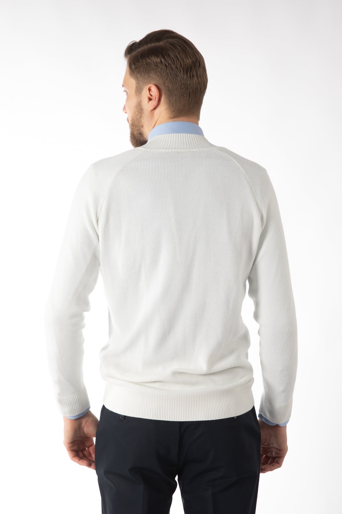 PULOVER SLIM FIT TWN - Ecru