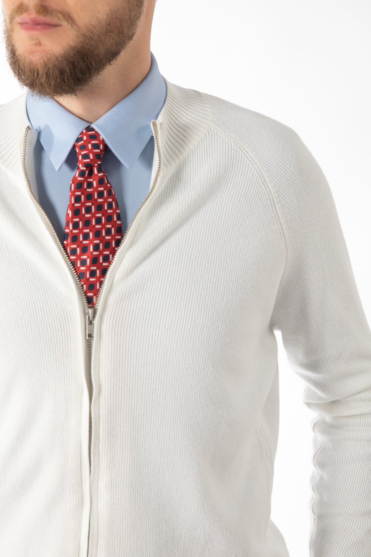 PULOVER SLIM FIT TWN - Ecru