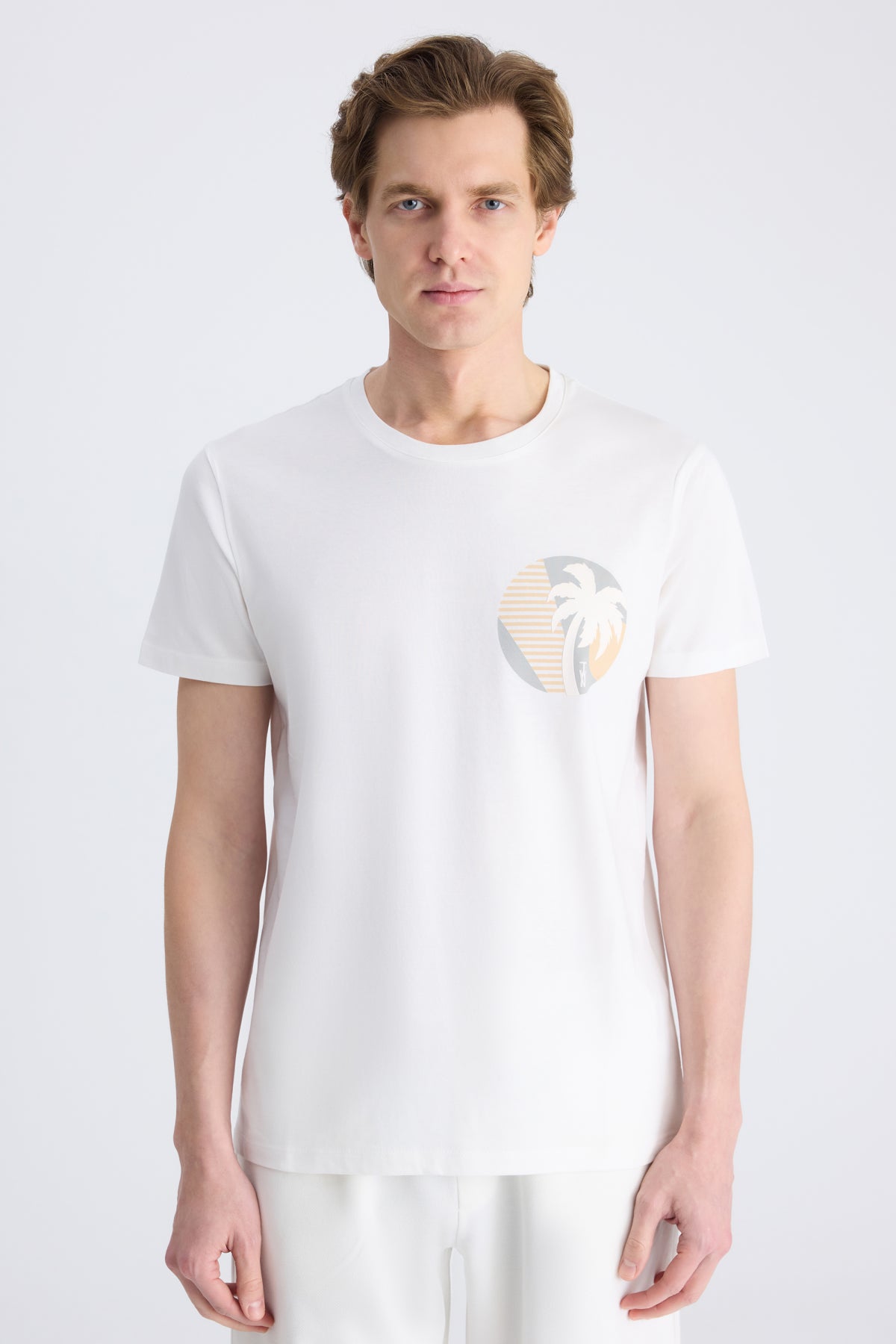 TRICOU SLIM FIT TWN - Ecru