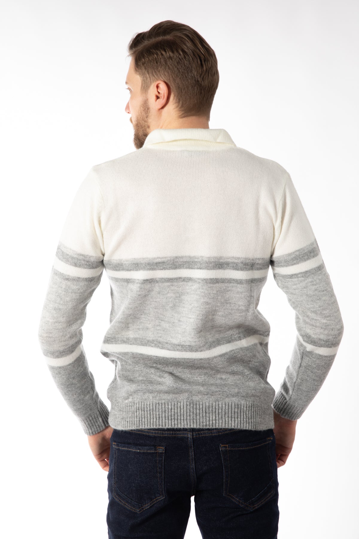 PULOVER SLIM FIT TWN - Ecru