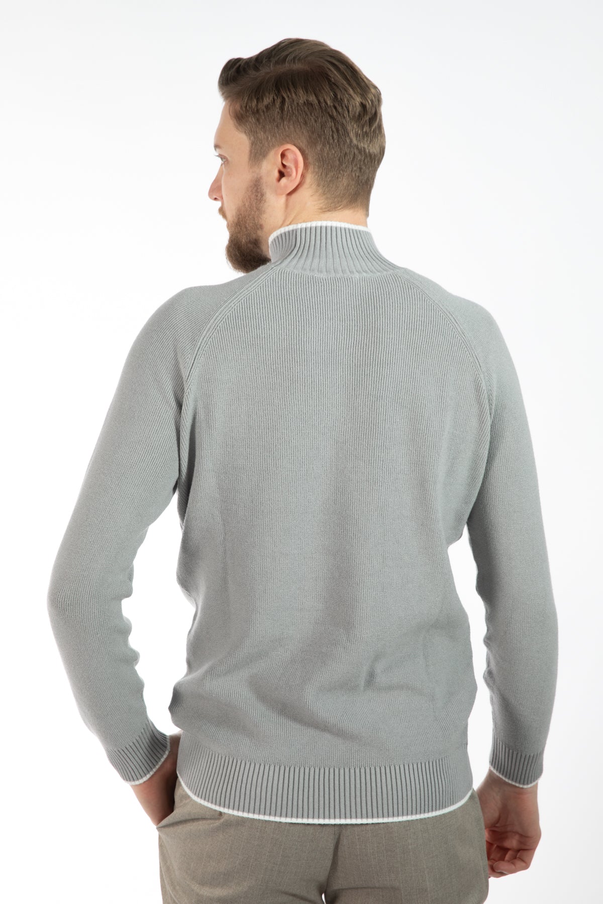 PULOVER SLIM FIT TWN - Gri