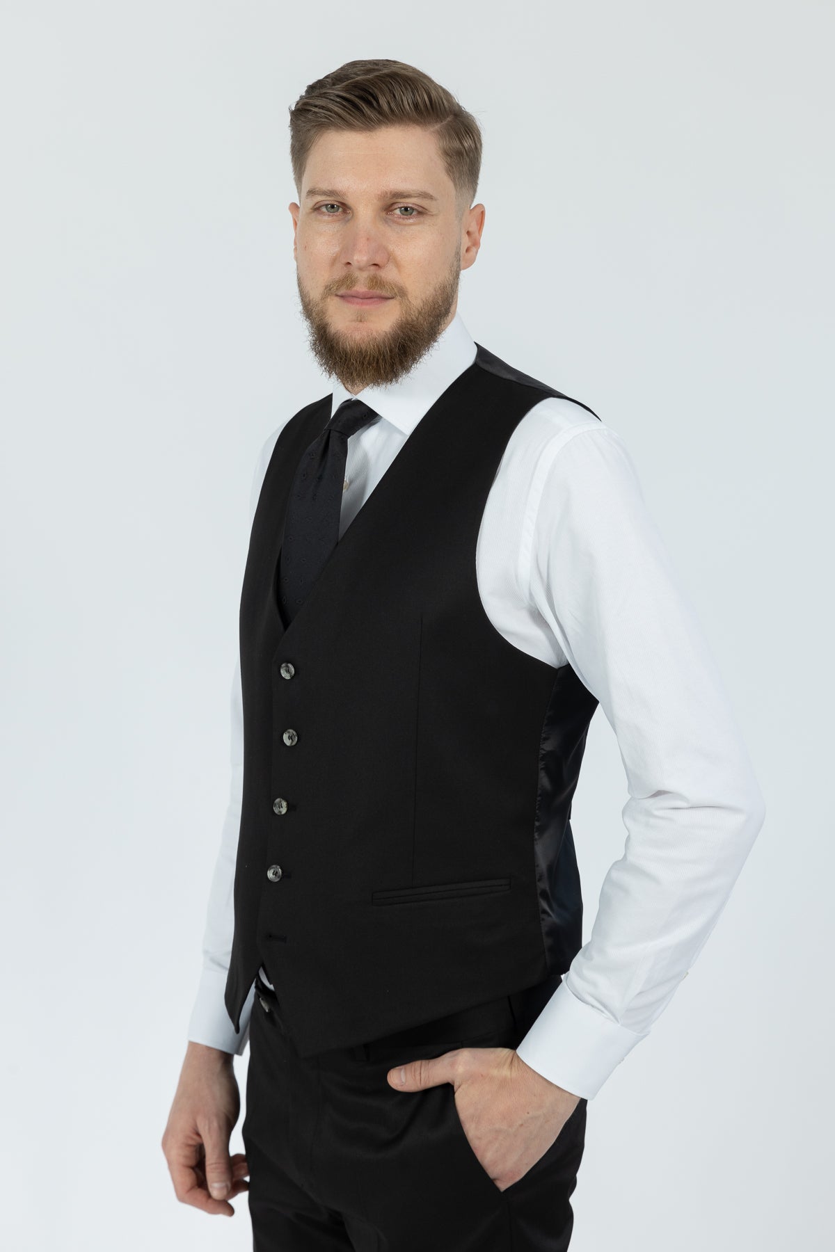 COSTUM CU VESTA SLIM FIT TWN - Gri