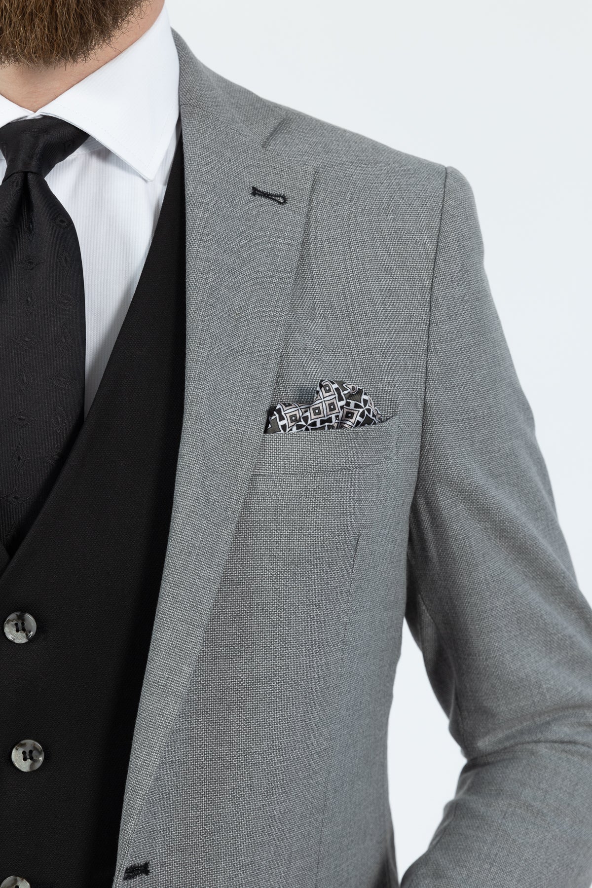 COSTUM CU VESTA SLIM FIT TWN - Gri
