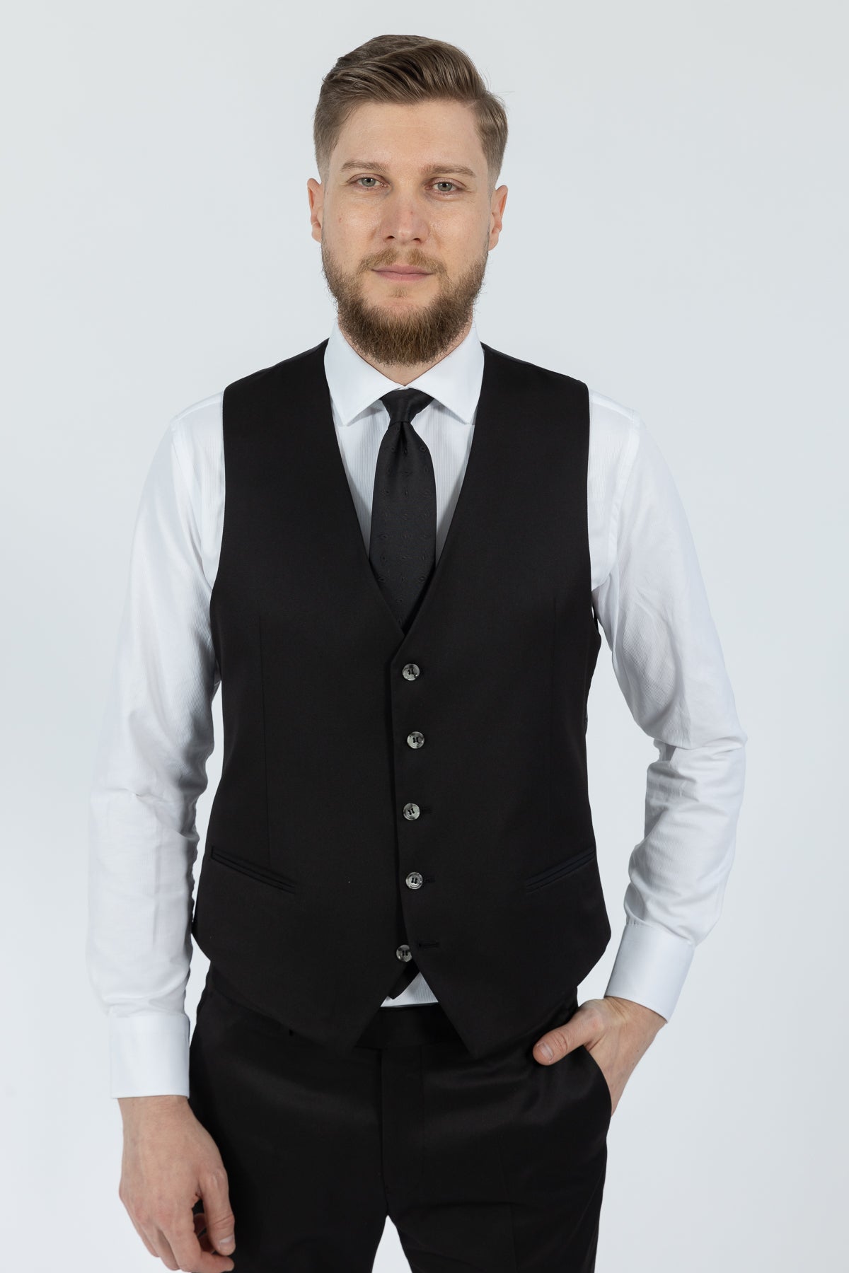 COSTUM CU VESTA SLIM FIT TWN - Gri