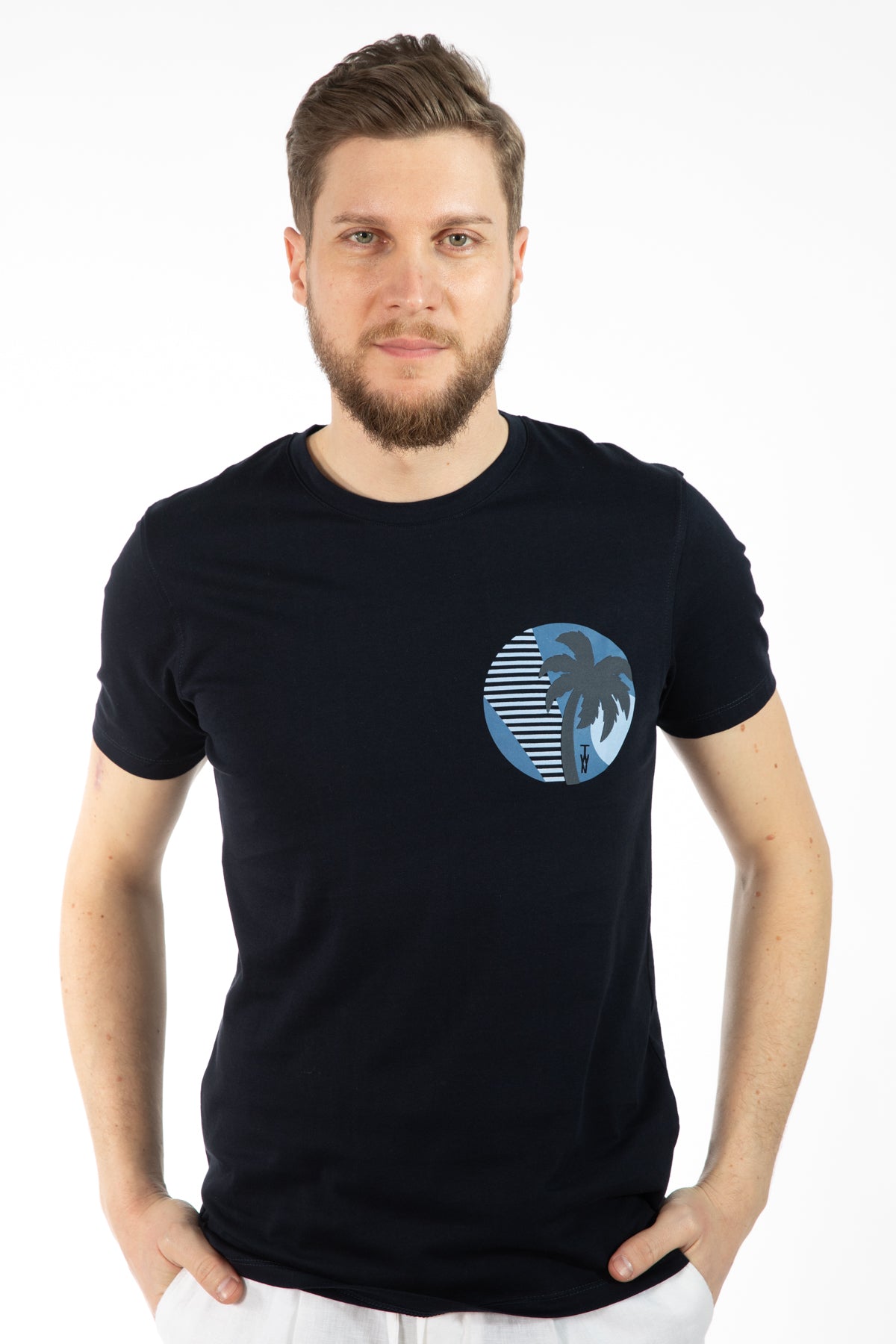 TRICOU SLIM FIT TWN - Bleumarin