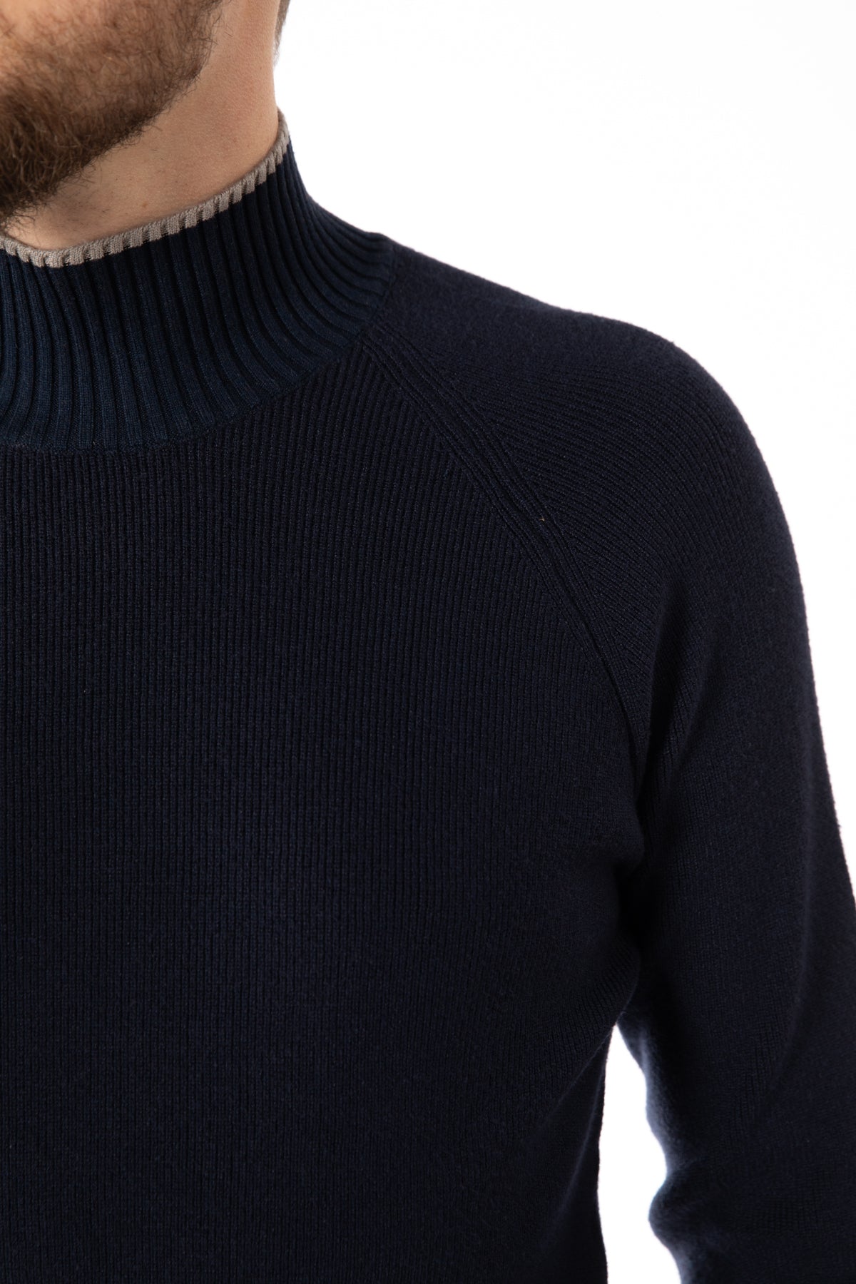 PULOVER SLIM FIT TWN - Bleumarin