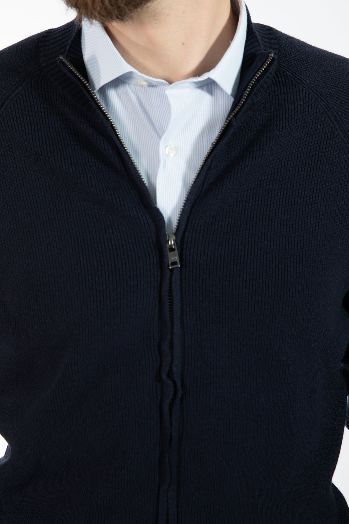 PULOVER SLIM FIT TWN - Bleumarin
