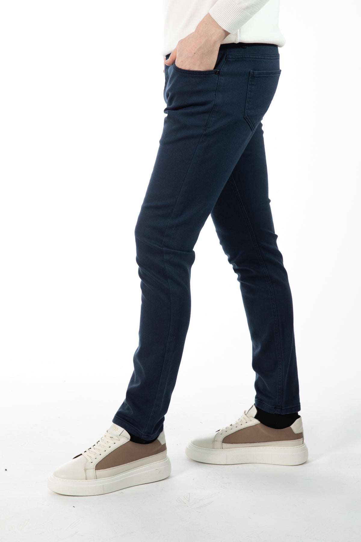 PANTALONI CHINO SLIM FIT TWN - Bleumarin