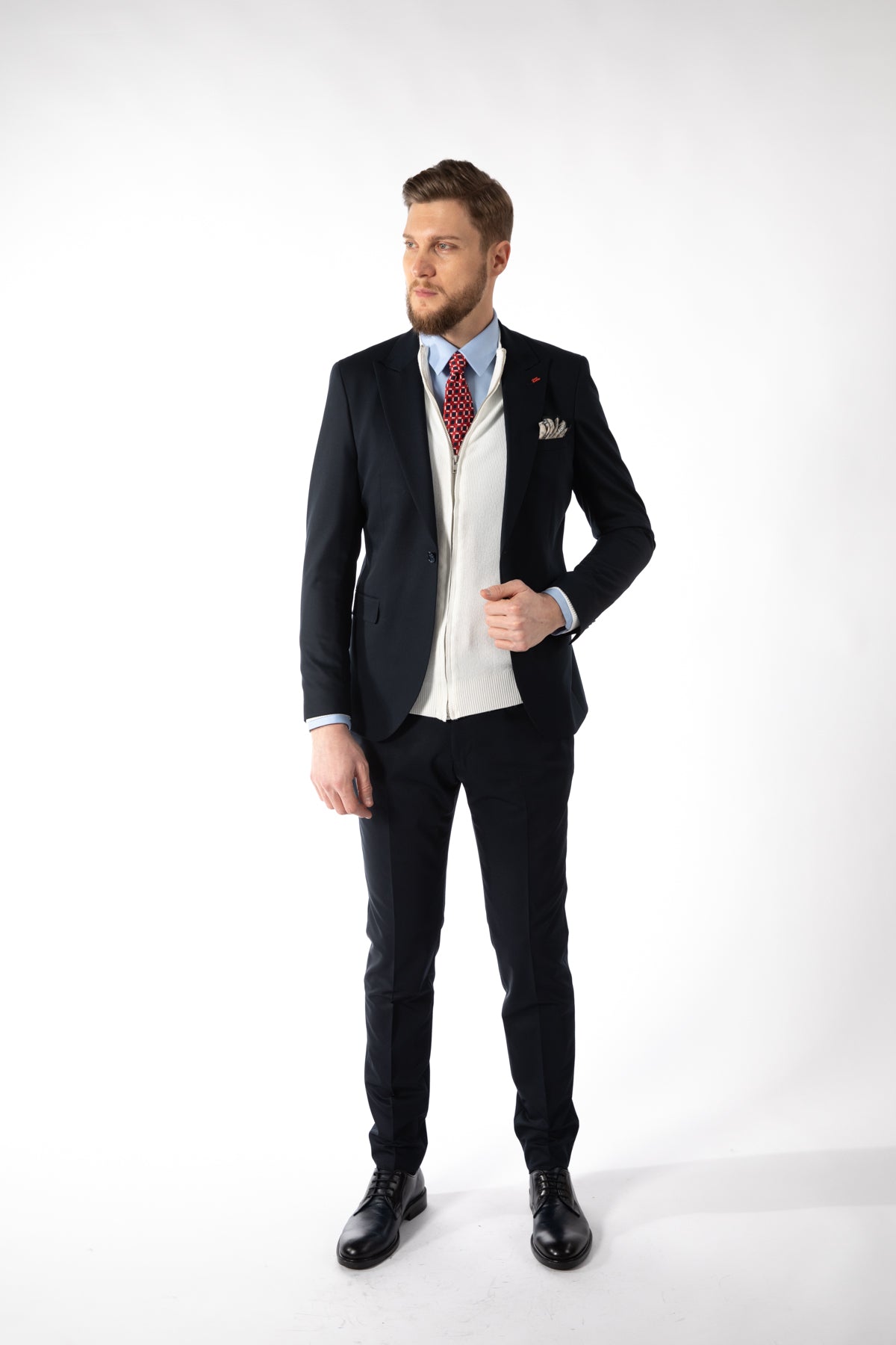 COSTUM SLIM FIT TWN - Bleumarin