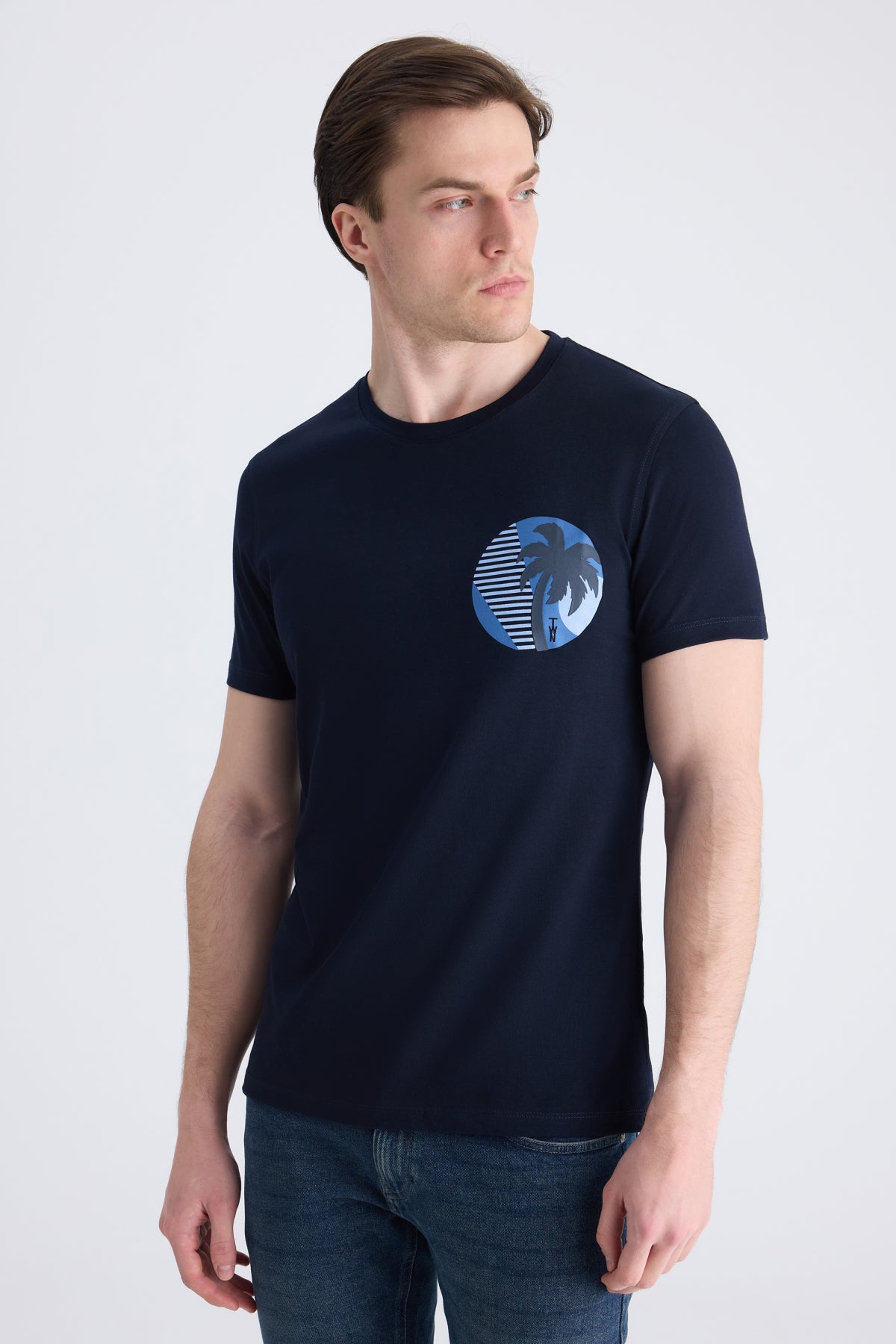 TRICOU SLIM FIT TWN - Bleumarin