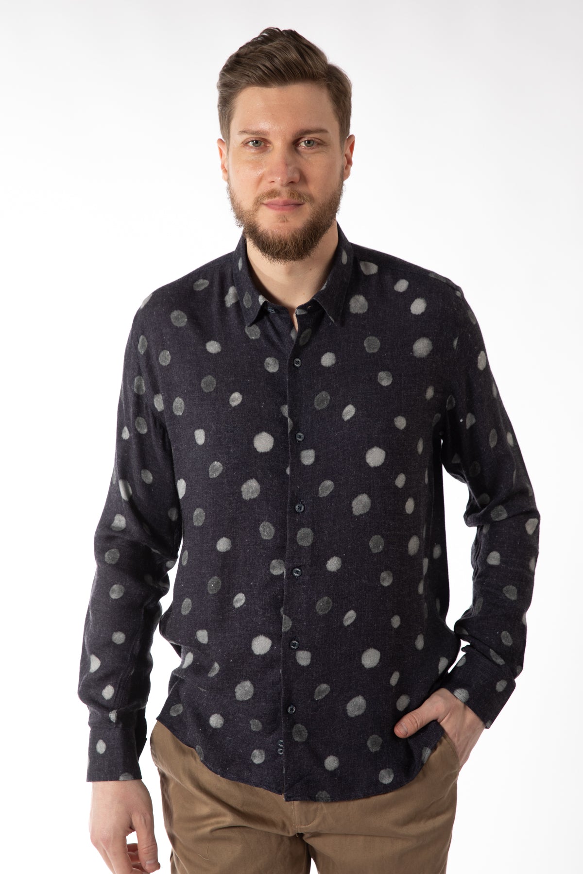 CAMASA CASUAL SLIM FIT TWN - Bleumarin