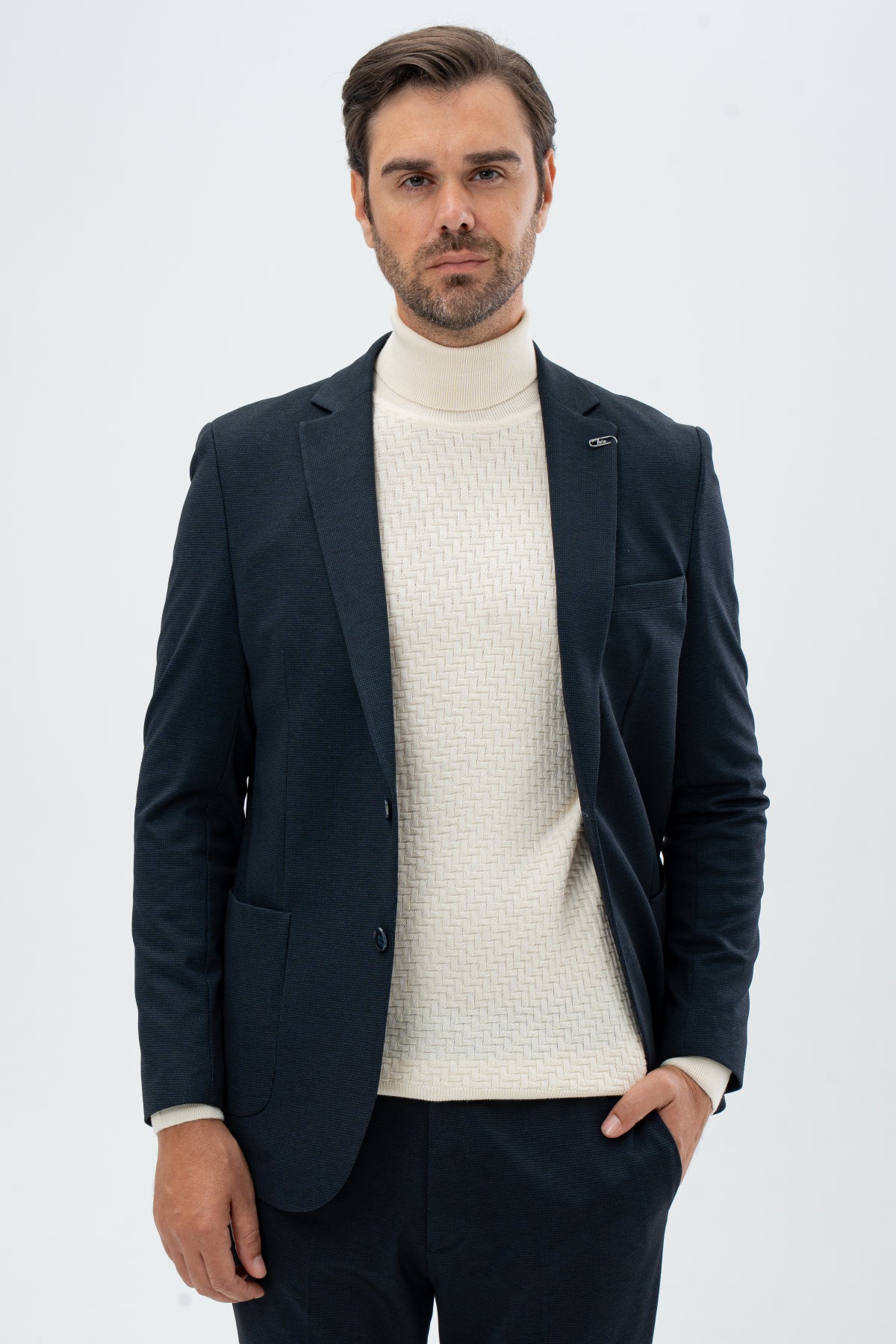 COSTUM SLIM FIT TWN - Bleumarin