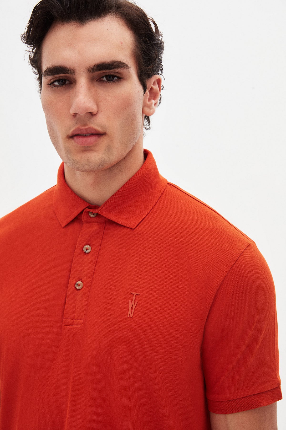 TRICOU SLIM FIT TWN - Cărămiziu