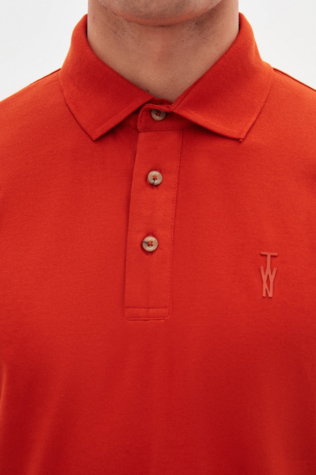 TRICOU SLIM FIT TWN - Cărămiziu