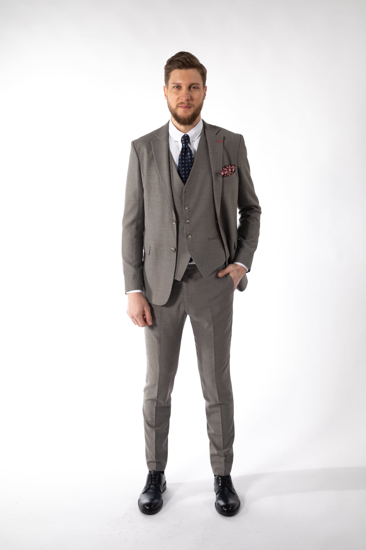 COSTUM SLIM FIT TWN - Taupe