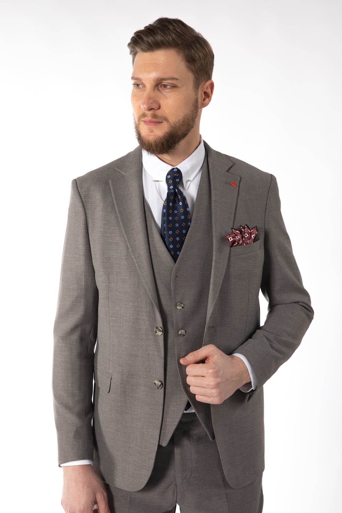 COSTUM SLIM FIT TWN - Taupe