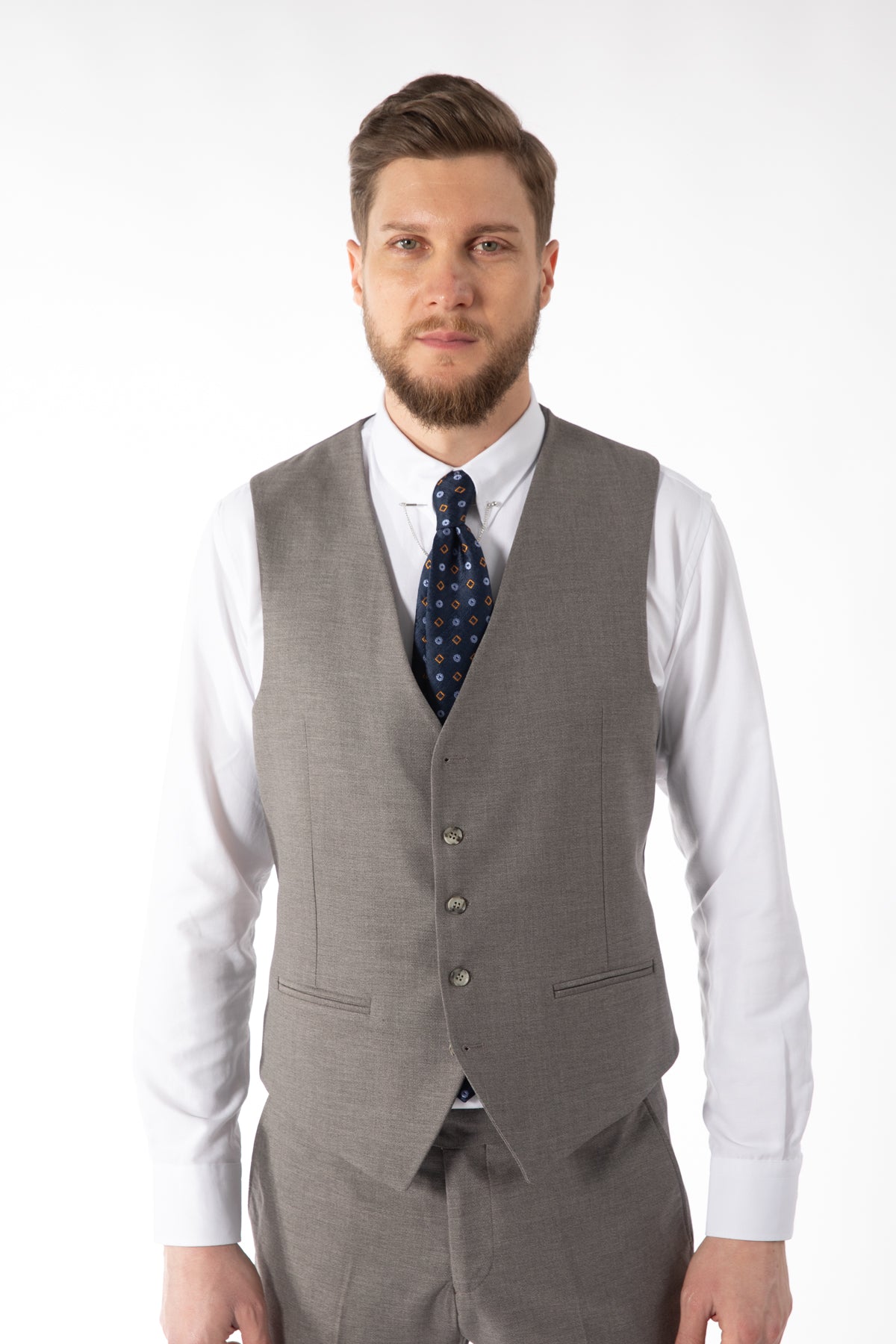 COSTUM SLIM FIT TWN - Taupe